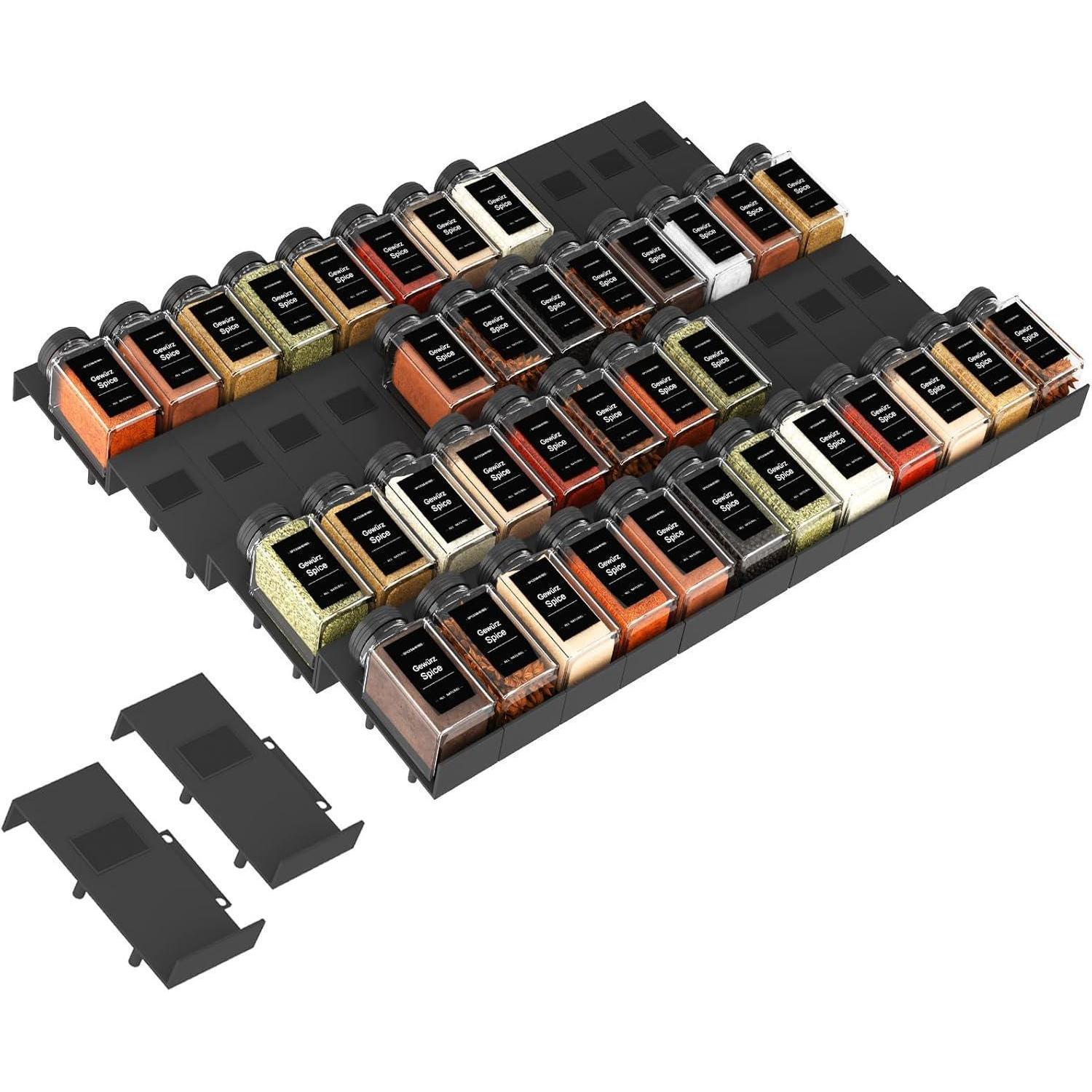 Gewürz Organizer 48 Schubladen Patchworkable Küchen Organizer Spice Rack