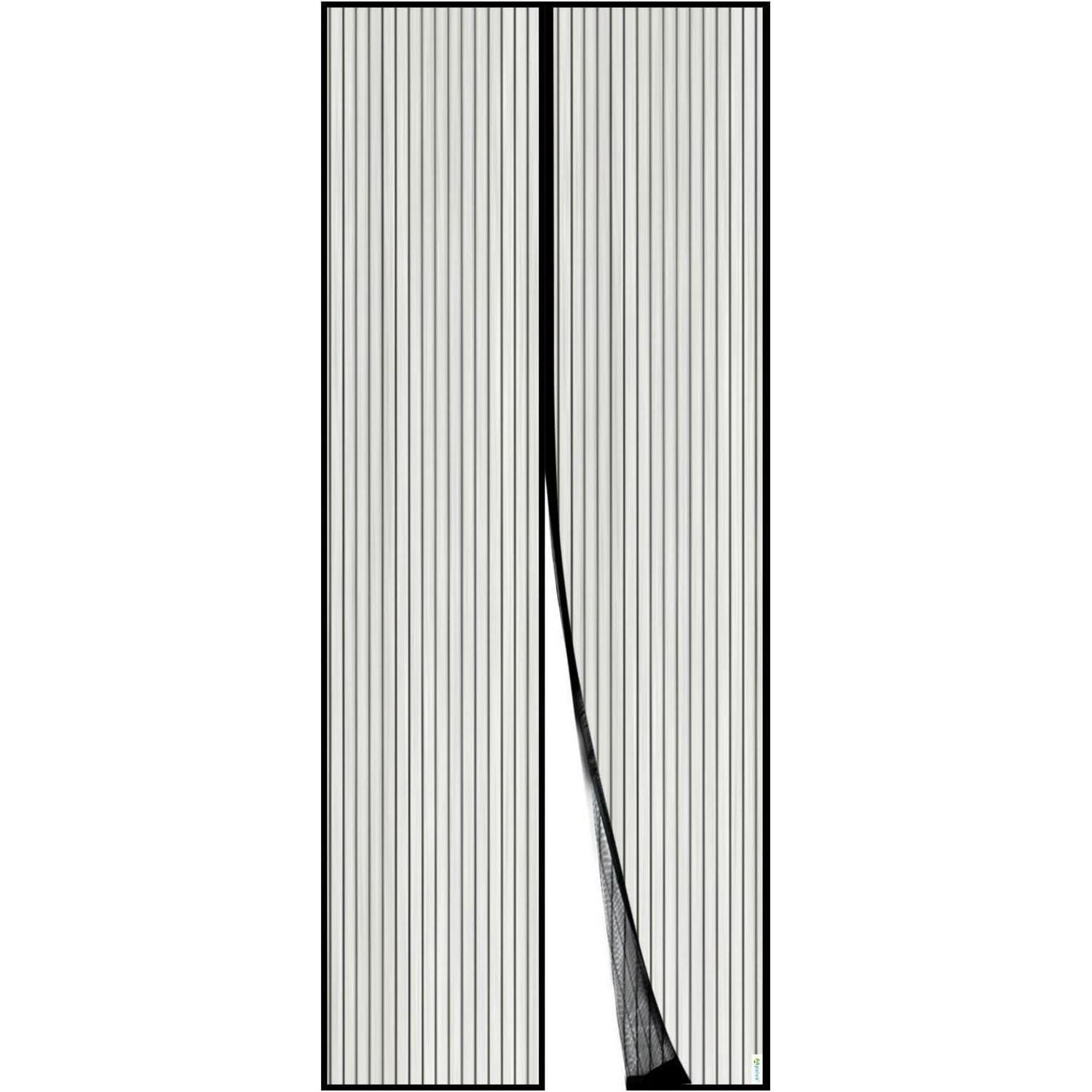 Fliegengitter Tür Insektenschutz Magnet Klebemontage 90x205 Cm Schwarz