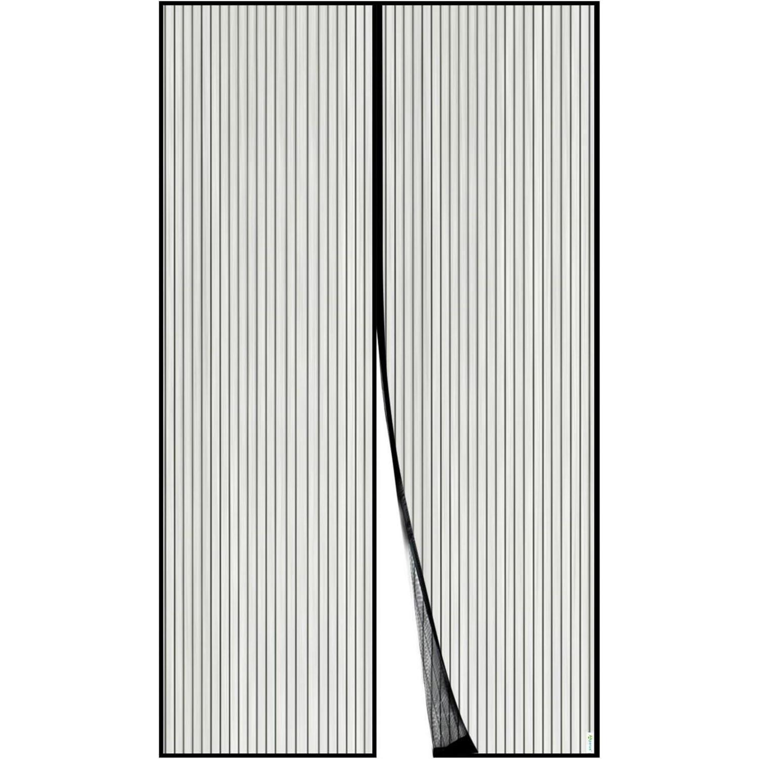 Fliegengitter Tür Magnet Insektenschutz 120x250 Cm Schwarz