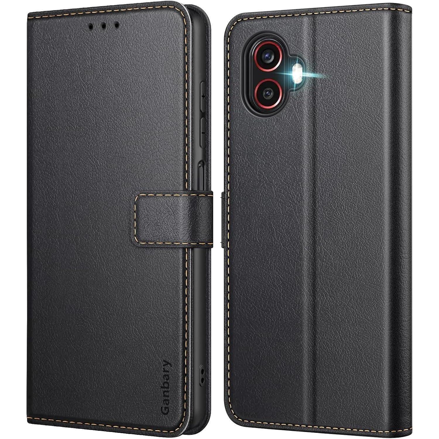 Samsung Galaxy Xcover6 Pro Handyhülle Leder Klapphülle Schwarz