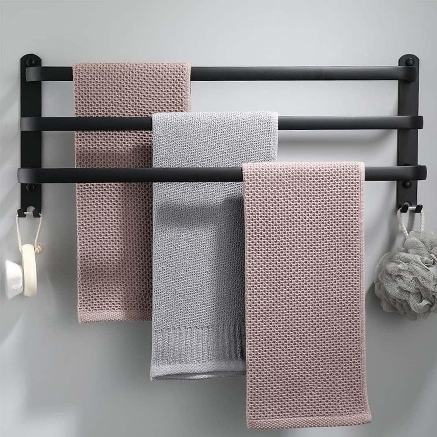 Handtuchhalter Ohne Bohren Wand Bad Zubehör Set Schwarz 01 80cm