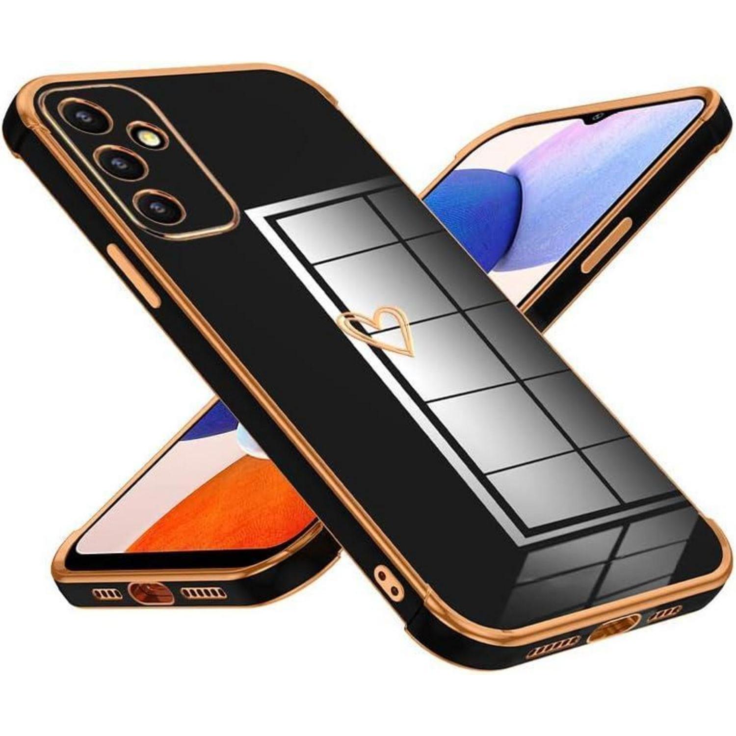 Handyhülle Herz Muster Mädchen Tpu Samsung Galaxy S23 Fe Schwarz