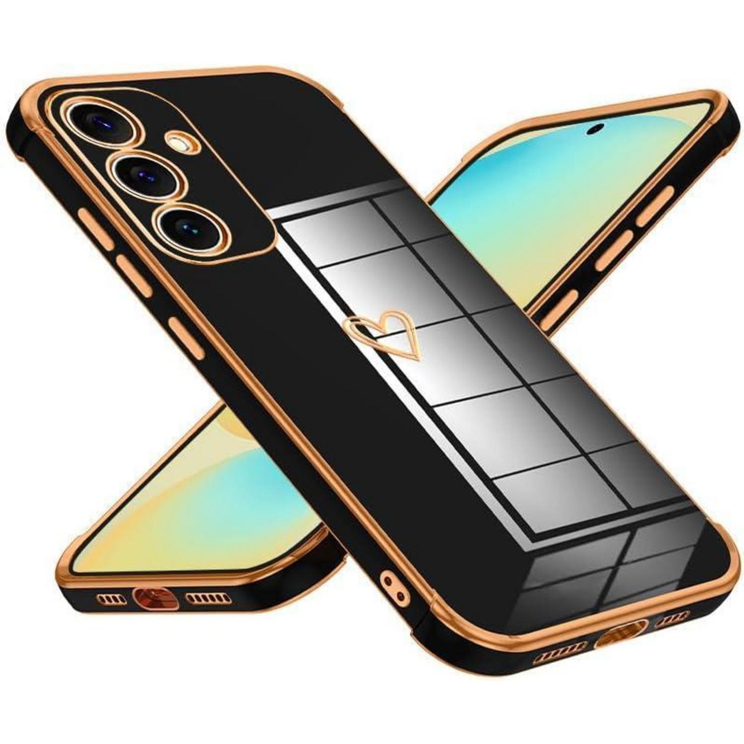 Handyhülle Samsung Galaxy S25 Herz Tpu Samsung Galaxy S25 Schwarz