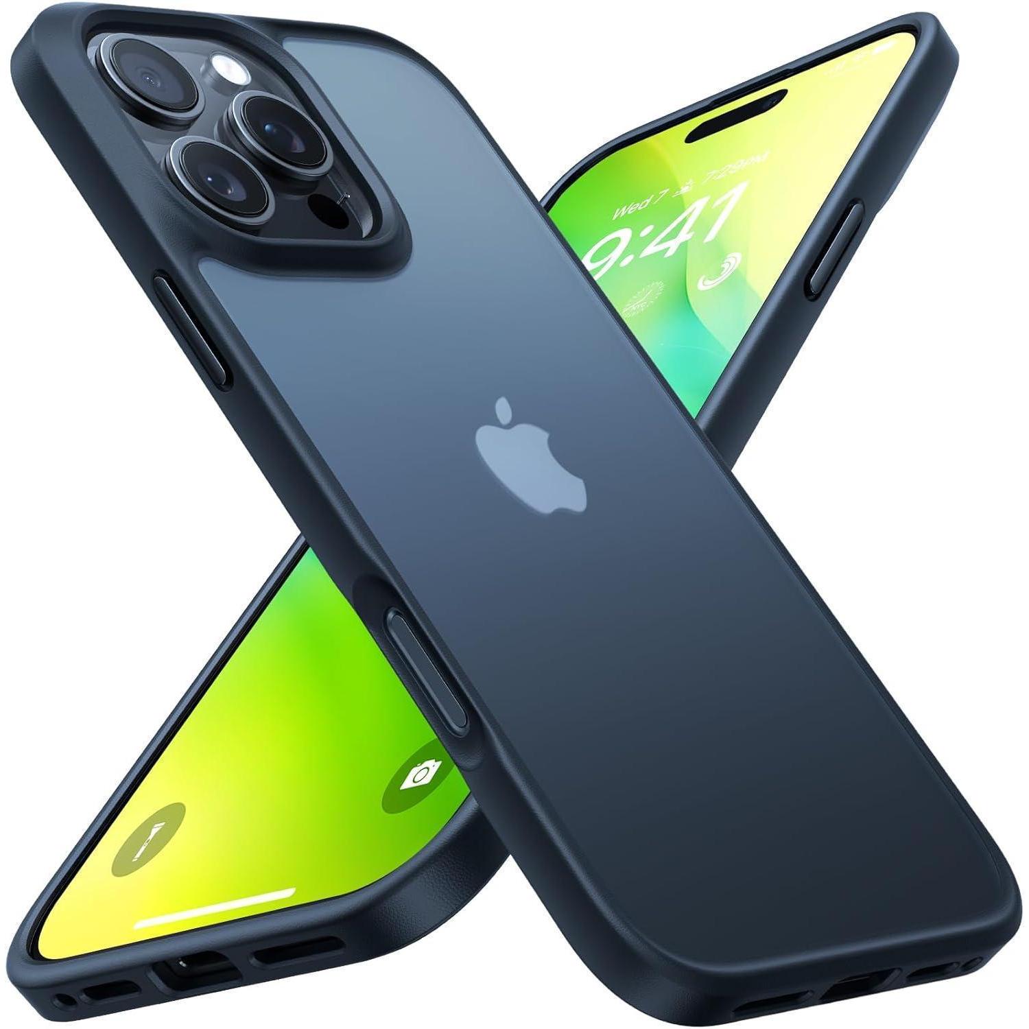 Handyhülle Stoßfest Militärschutz Zertifiziert Iphone 16 Pro Schwarz