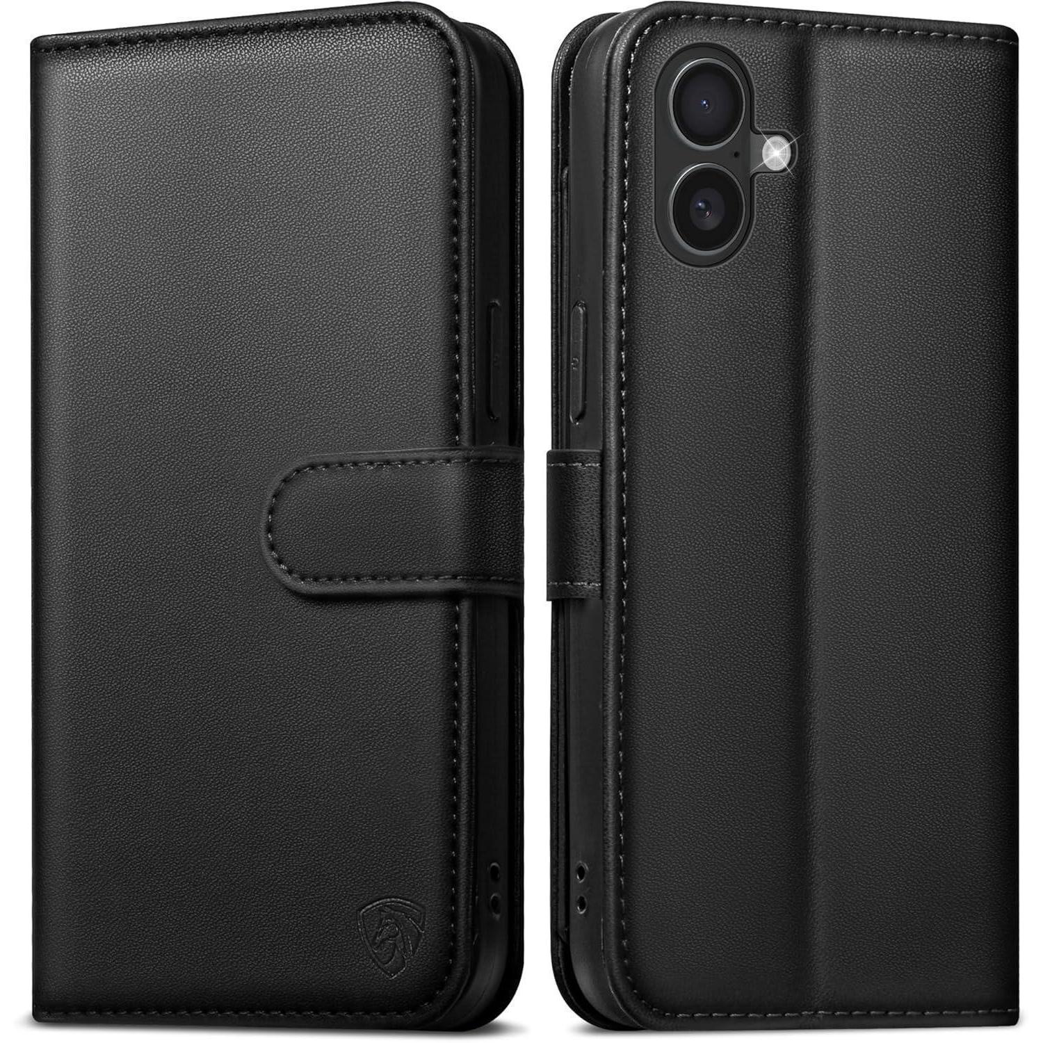 Handyhülle Iphone 16 Klapphülle Panzerglas 6 Für Iphone 16 Schwarz