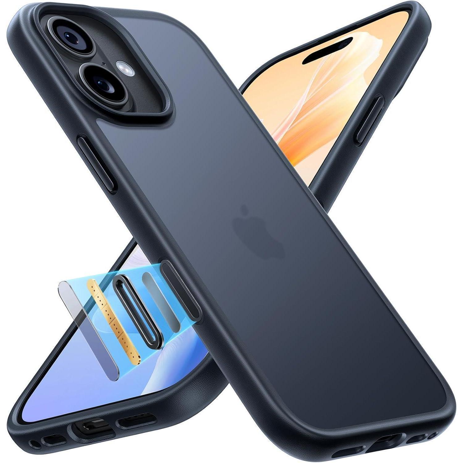 Handyhülle Iphone 17 Stoßfest Kameraschutz 9h Iphone 17 Schwarz