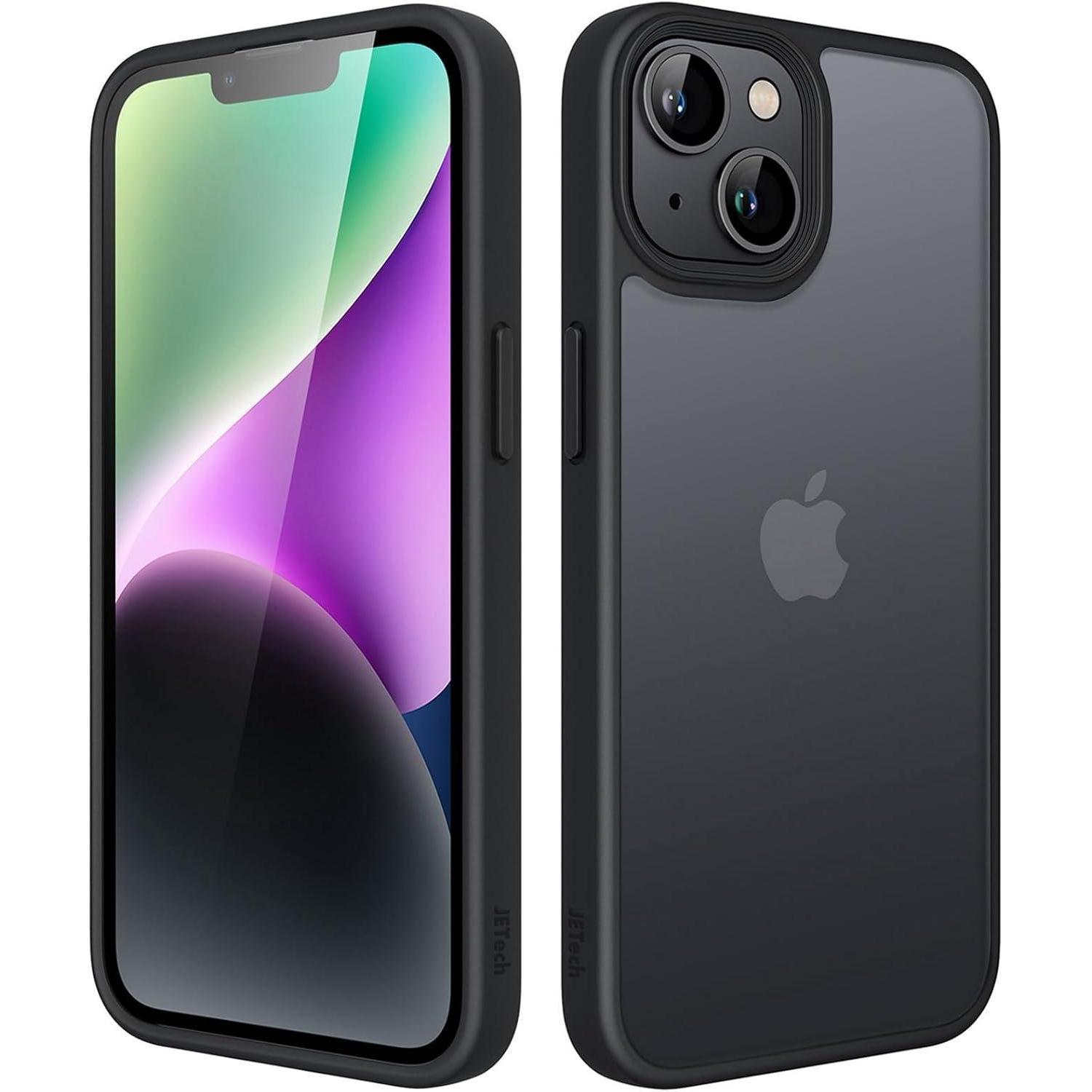 Handyhülle Iphone14 6,1 Zoll Stoßfest Militärstandard Matt Schwarz