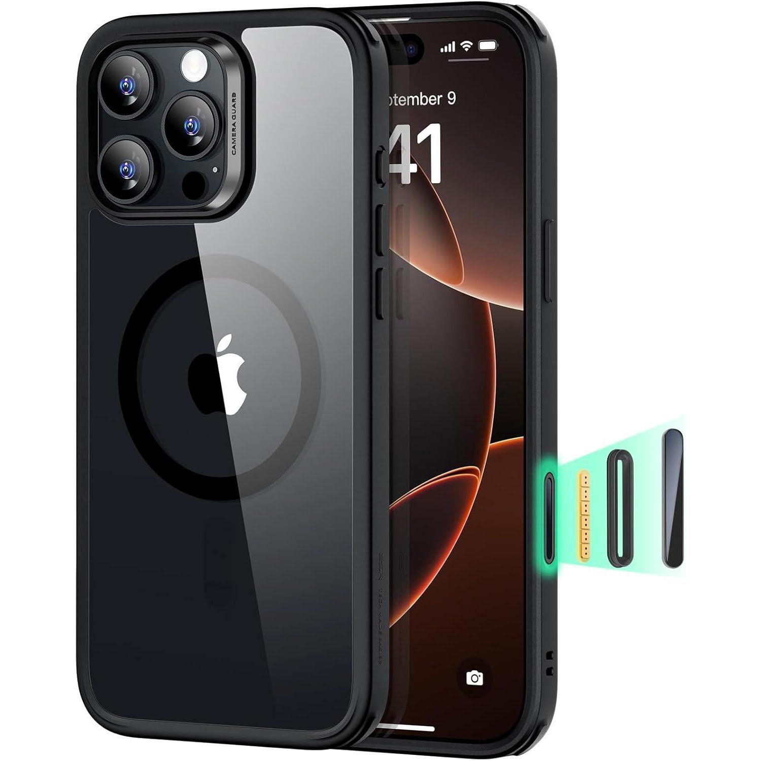 Handyhülle Iphone16promax Magsafe Iphone 16 Pro Max C-klares Schwarz