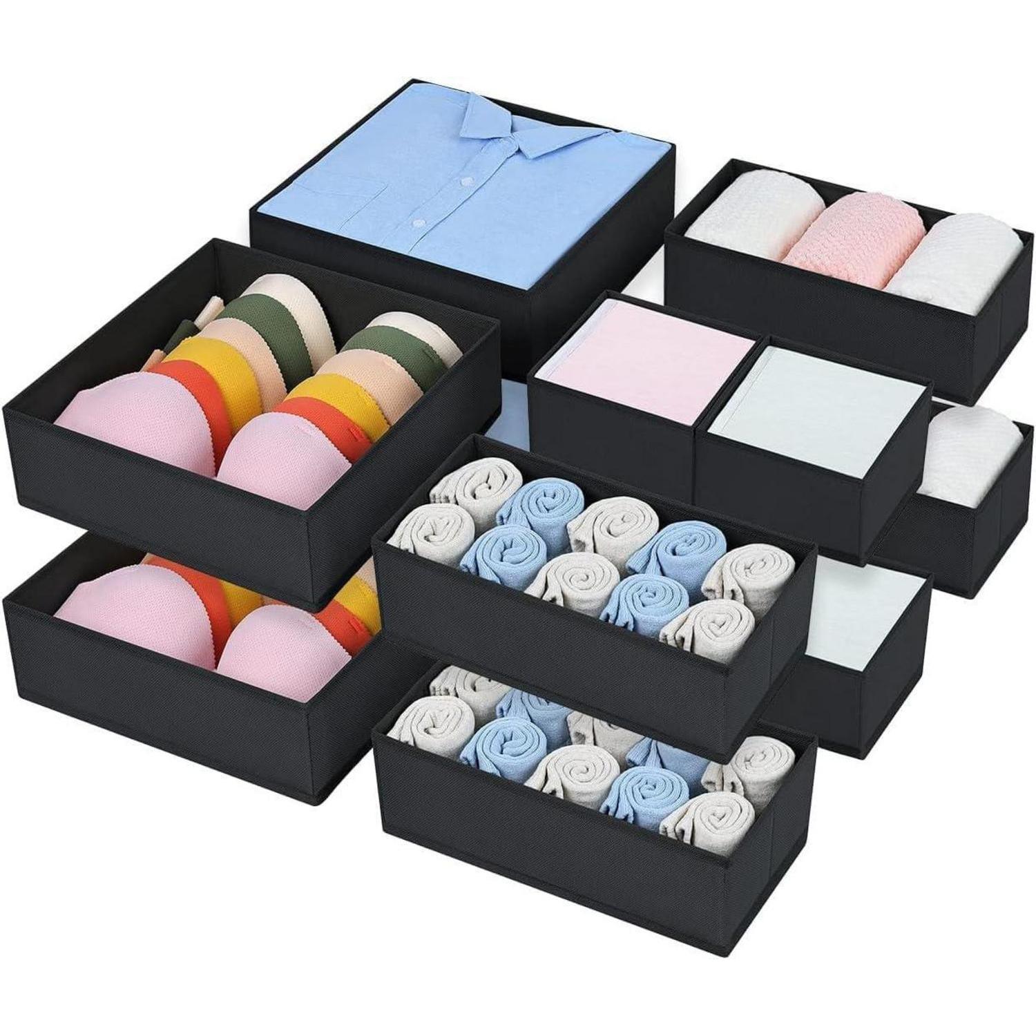 Schrank Organizer 12-tlg. Aufbewahrungsboxen, Unterwäsche