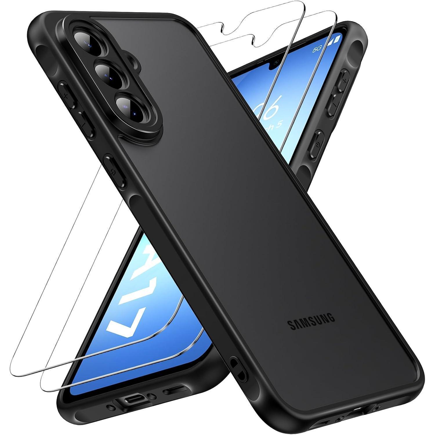 Hülle A17 5g Panzerglas Kameraschutz Samsung Galaxy A17 Schwarz
