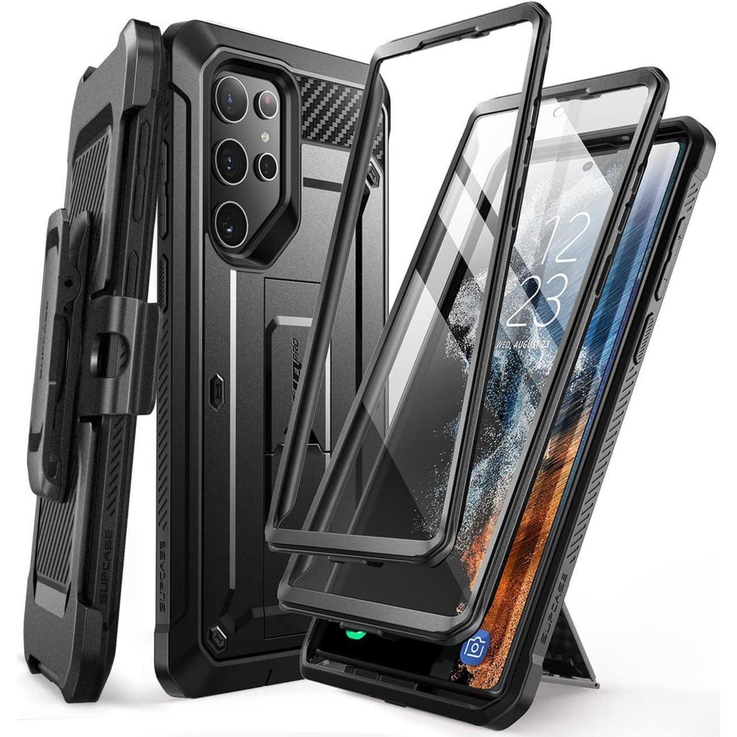 Hülle S22 Ultra 5g Outdoor 2 Vorderseiten Displayschutz Schwarz
