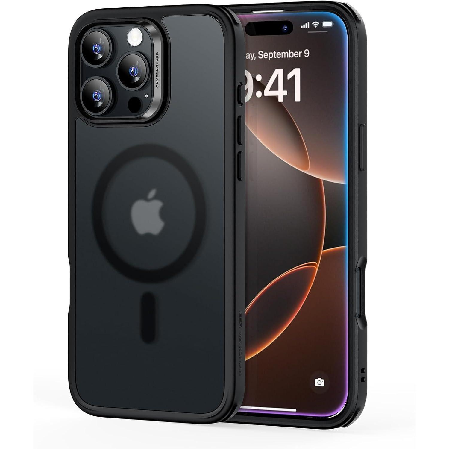 Hülle Iphone 16 Pro Magsafe Stoßschutz Iphone 16 Pro Mattschwarz