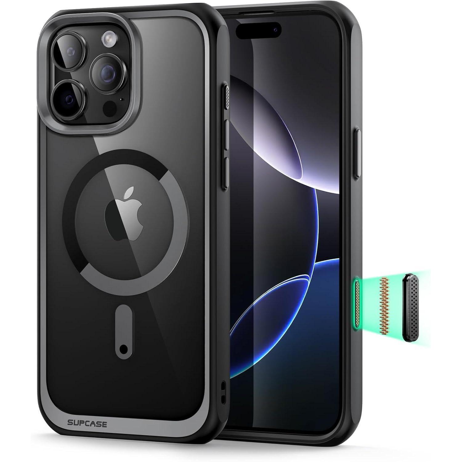 Hülle Iphone 16 Pro Magsafe Transparent Slim Schwarz