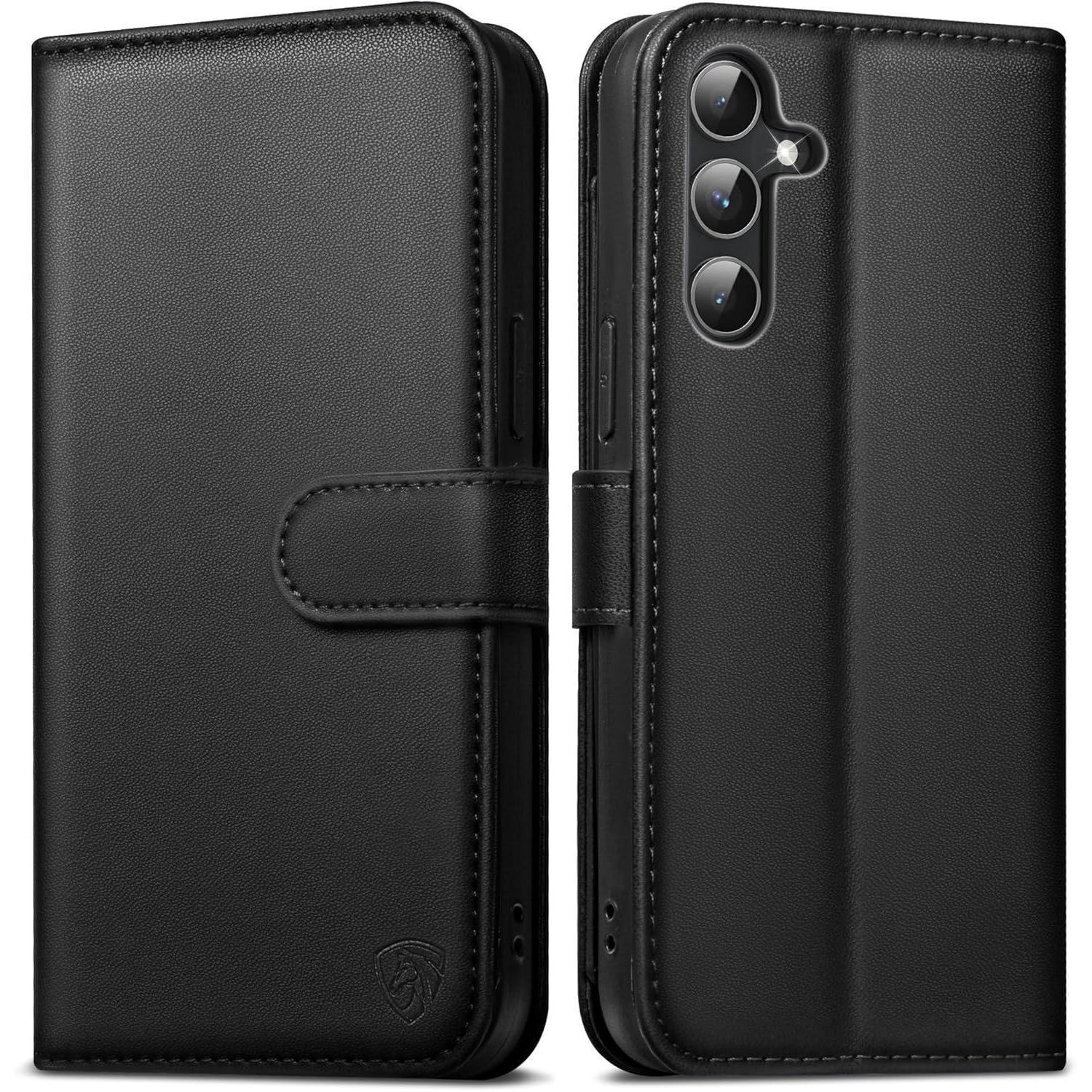Samsung Galaxy A54 5g Handyhülle Wallet Leder Schwarz Standfunktion
