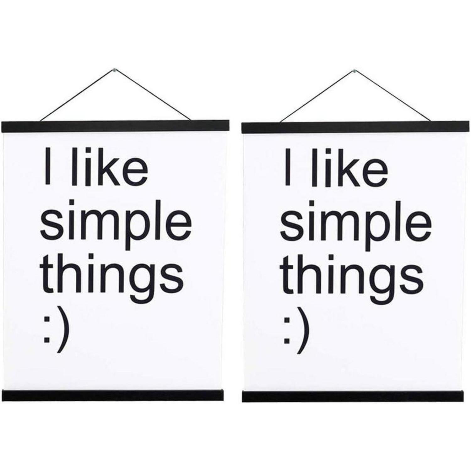 Posterleiste Magnet Holz Schwarz 35l X 1.8b Cm 2 Packungen