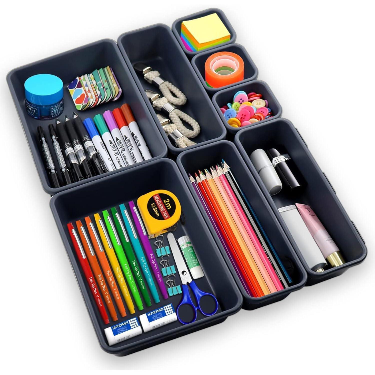 8er Set Schubladen Organizer Aufbewahrungsbox Ordnungssystem Bad Schreibtisch
