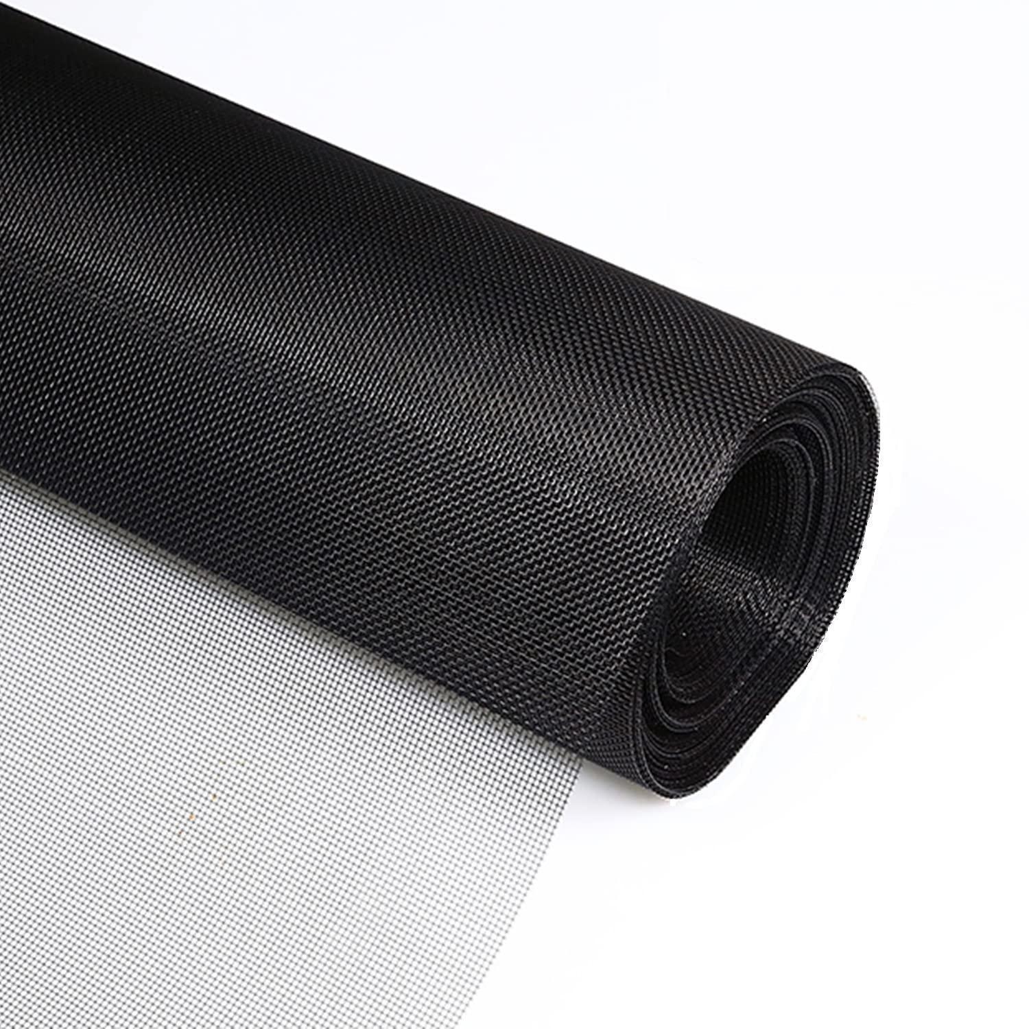 Fliegengitter Meterware 120x250cm Insektenschutz Glasfaser Schwarz