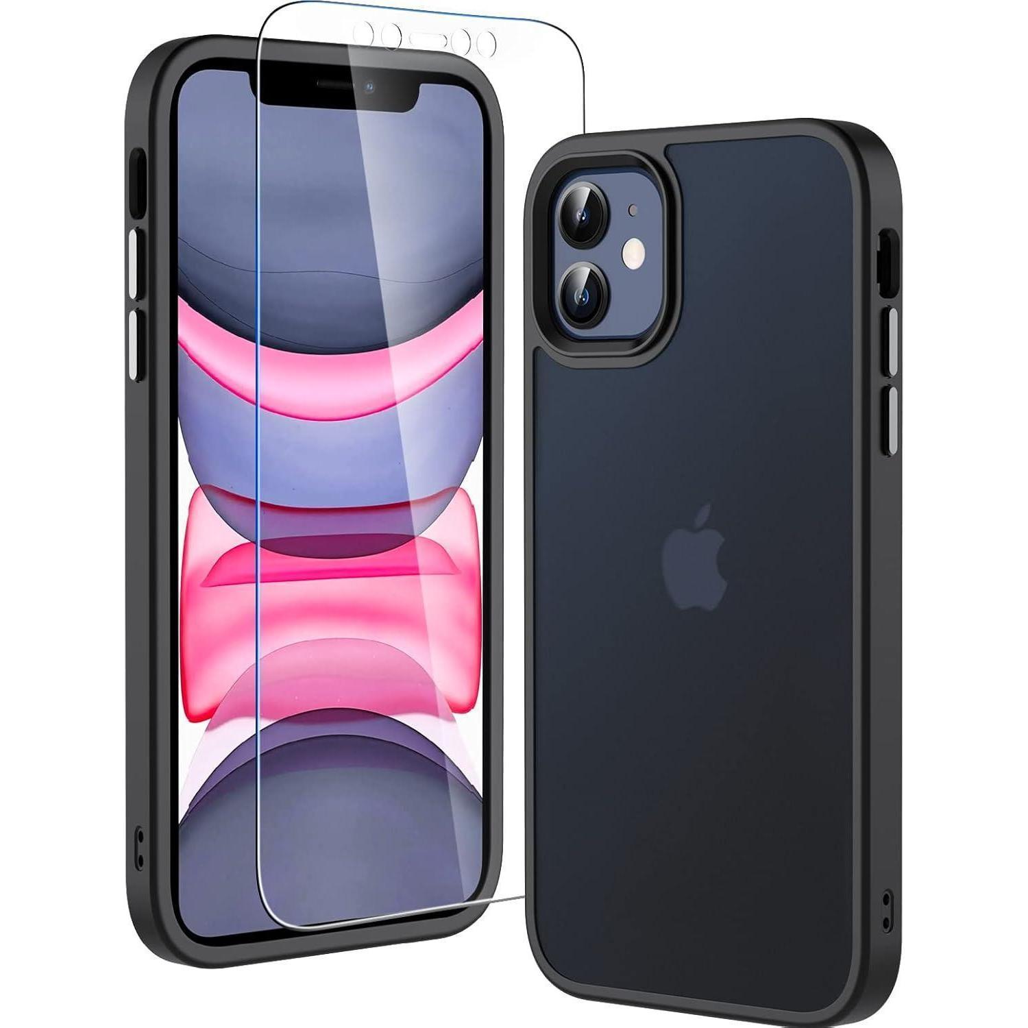 Schutzhülle Iphone 11 Militärfalltest 3 M Hartglas Schwarz
