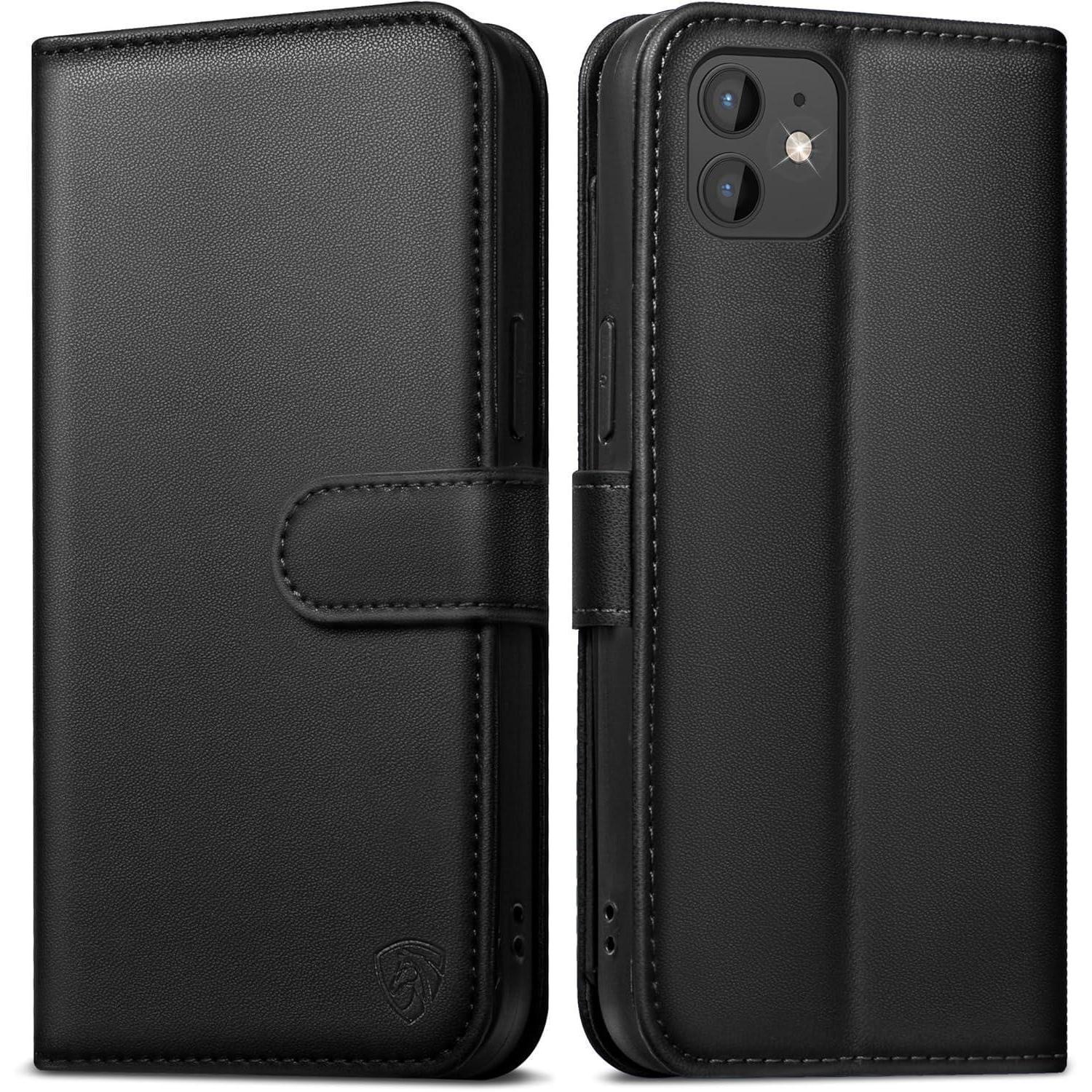 Handyhülle Iphone 11 Klapphülie Schwarz Rfid Schutz Rfid Standfunktion