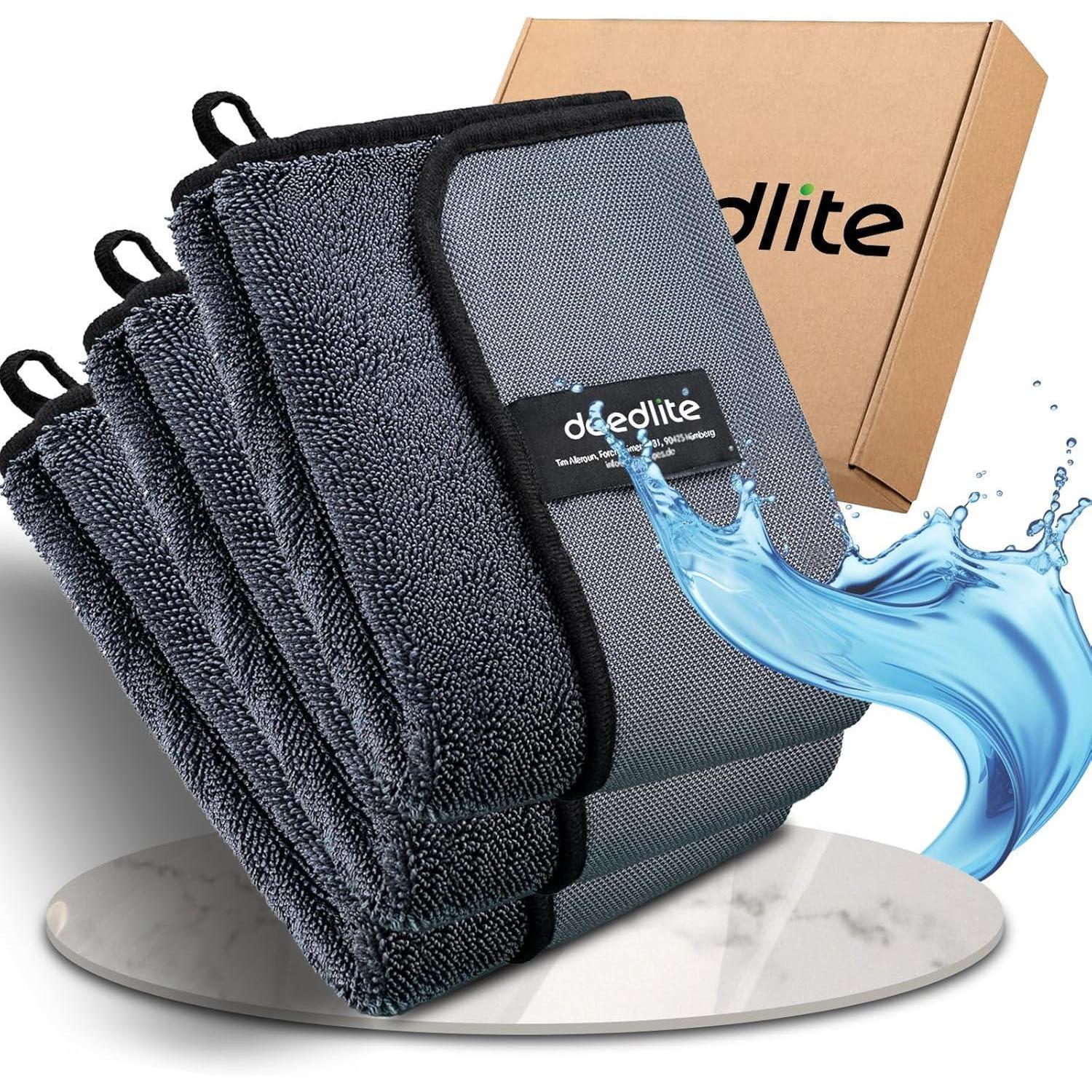 Trockentuch Mikrofasertuch Xxl Auto Dusche 40 X 40 Cm 3 Stück Schwarz