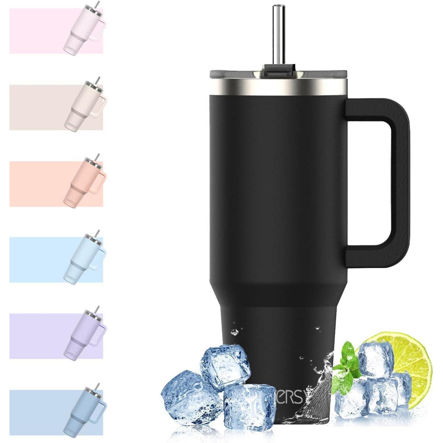 Watersy 40oz Kaffeebecher Thermobecher Edelstahl Vakuum Trinkbecher Griff