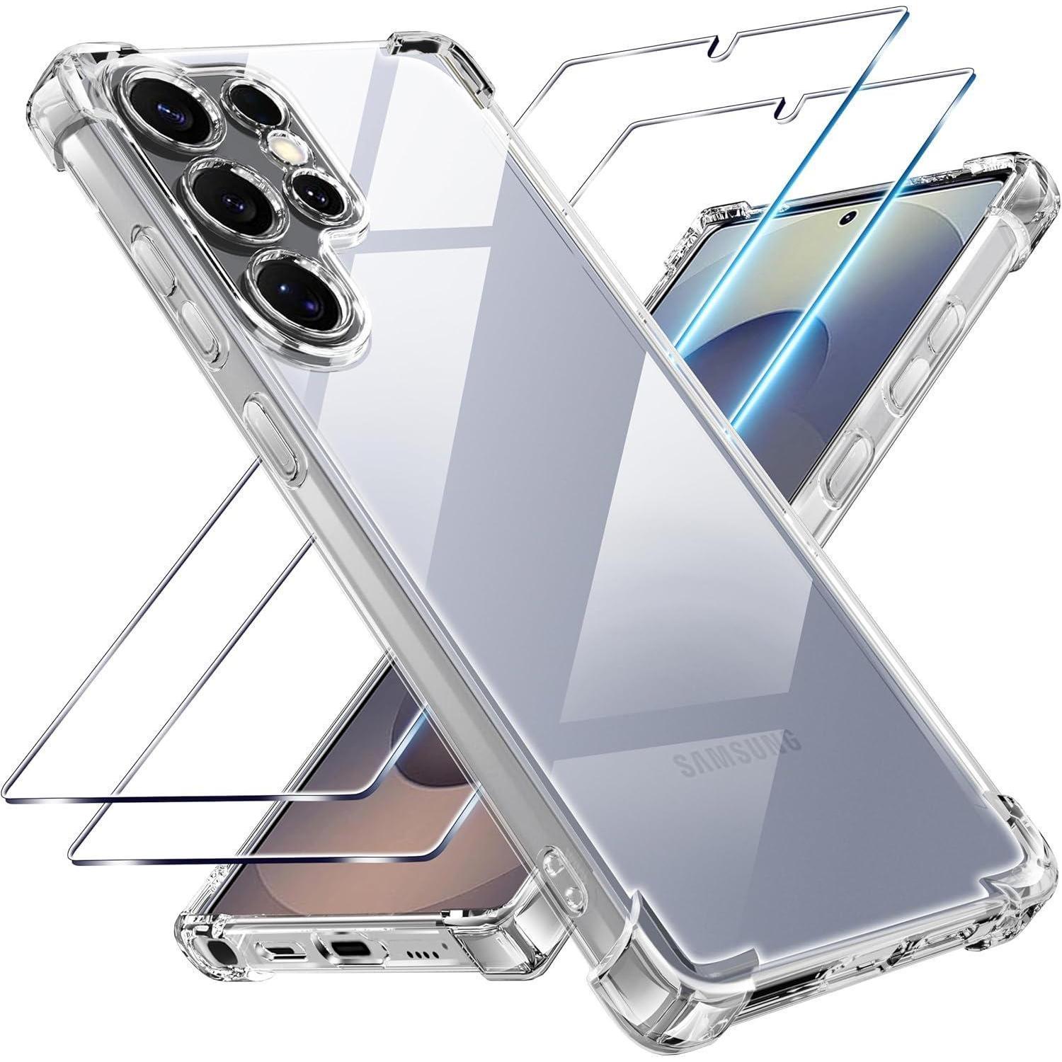 Handyhülle 3in1 Panzerglas Tpu Samsung Galaxy S25ultra Transparent