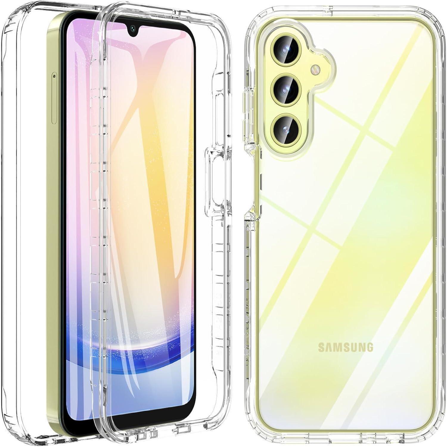 Handyhülle 360 Stoßfest Displayschutz Samsung A25 A25-transparent
