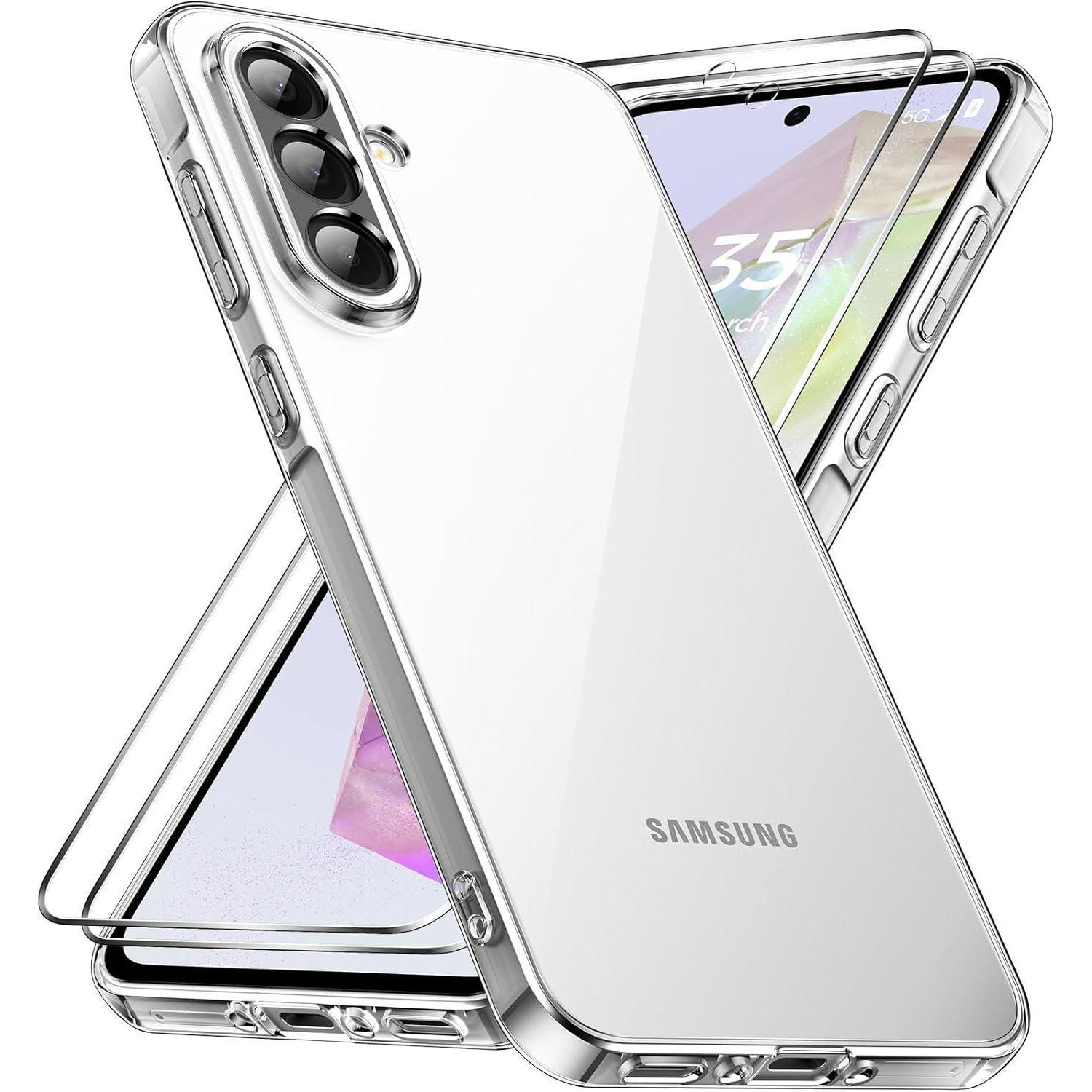 Handyhülle A36 Tpu Stoßfest Hartglas Samsung Galaxy A36 Transparent