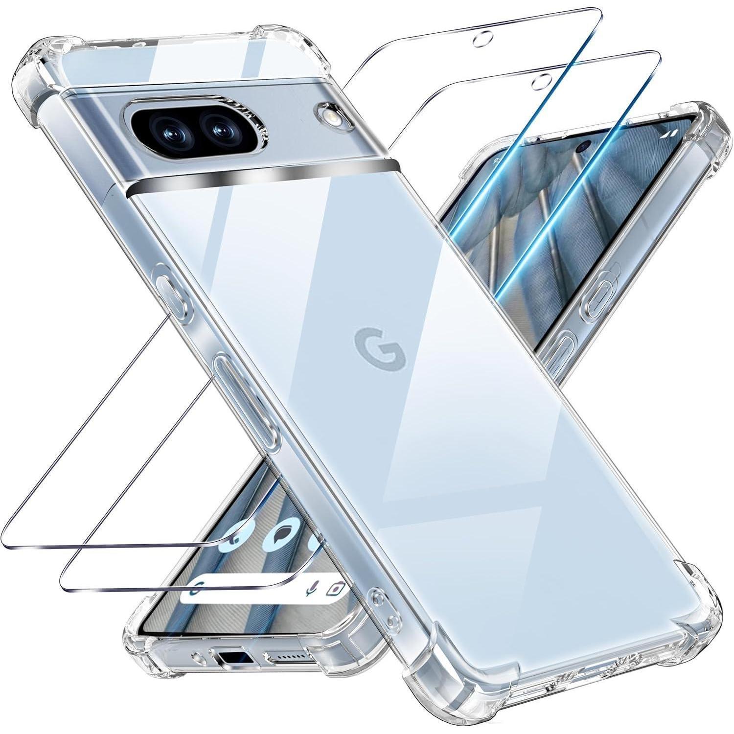 Handyhülle Pixel7a 3in1 Panzerglas Google Pixel 7a Transparent