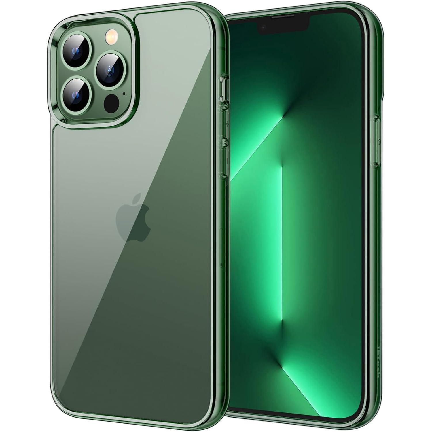 Handyhülle Iphone 13 Pro Stoßstange Transparent Anti Kratzt Alpingrün