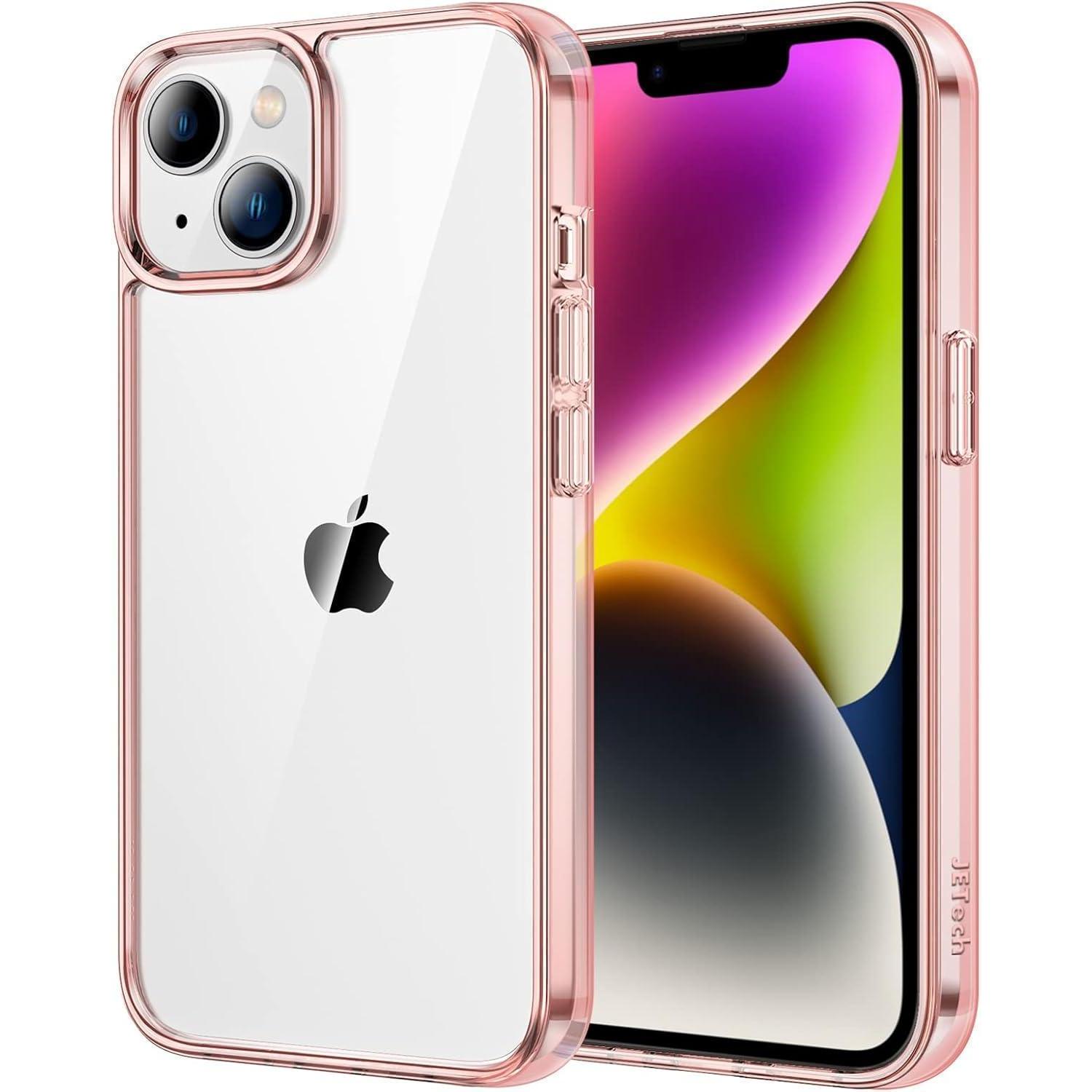 Handyhülle Iphone 14 6,1 Zoll Stoßfest Transparent Roségold