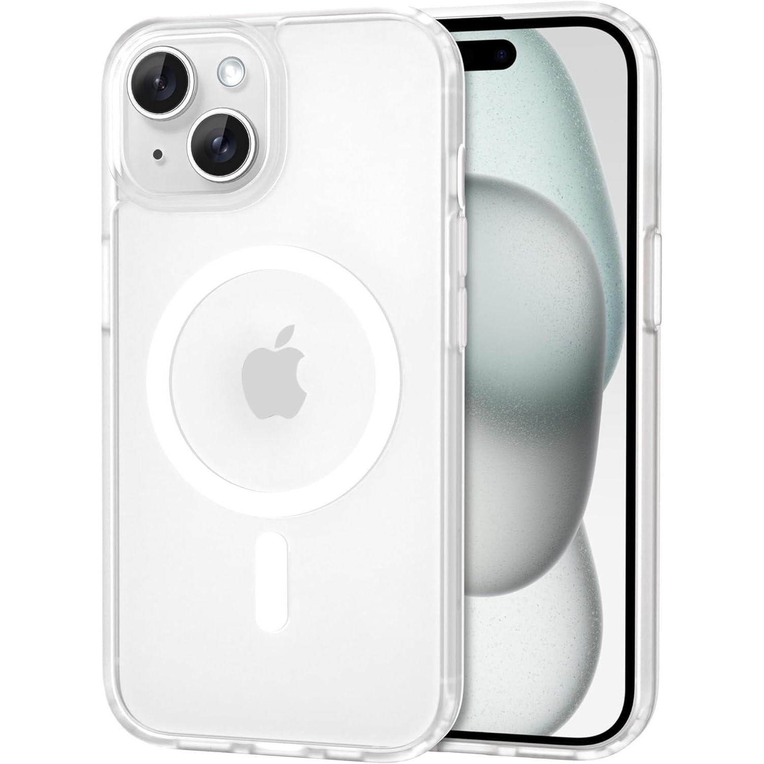 Handyhülle Iphone 15 Kameraschutz Magsafe Iphone 15 Matt Transparent