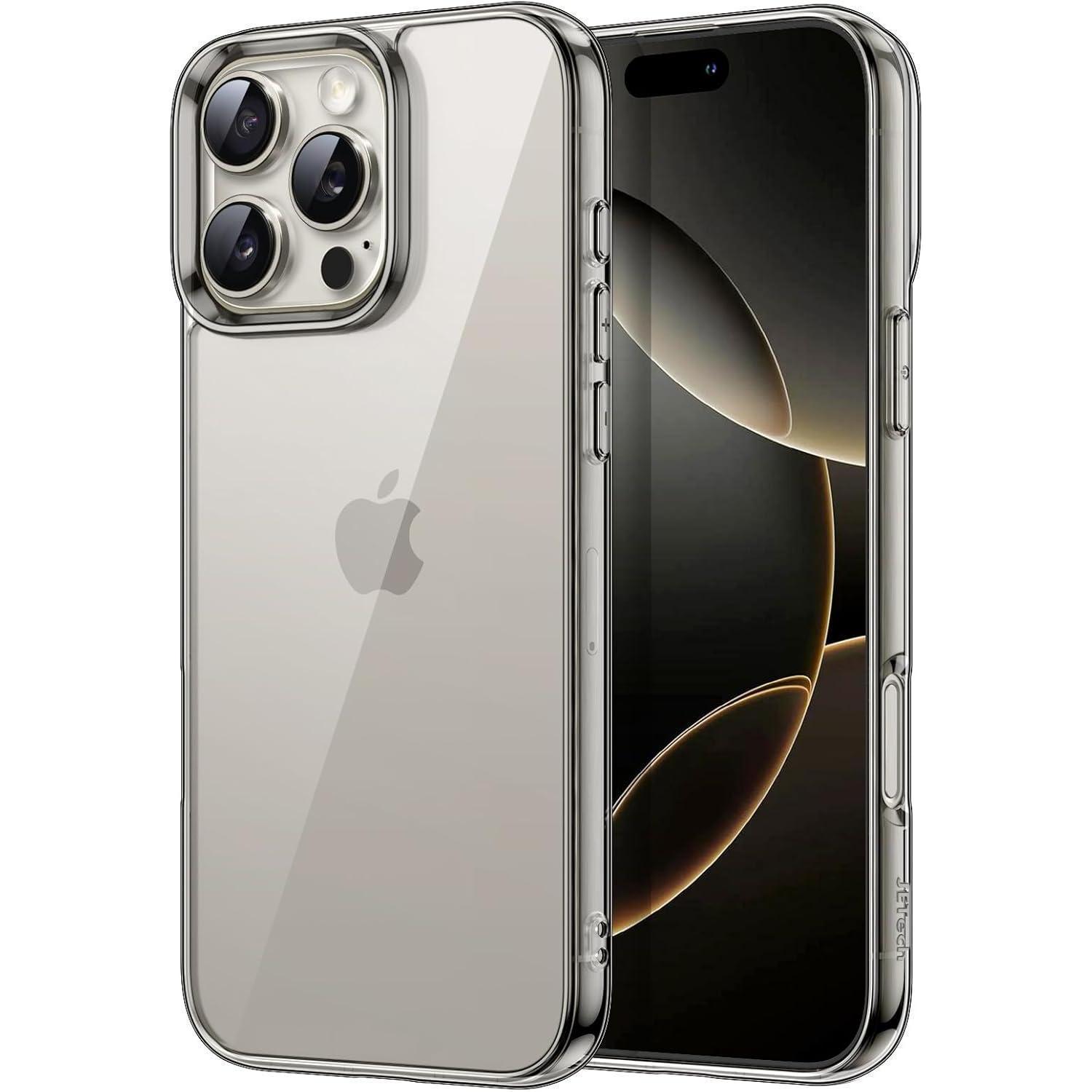 Handyhülle Iphone 16 Pro Transparent Stoßfest Antikratzer Titan Natur