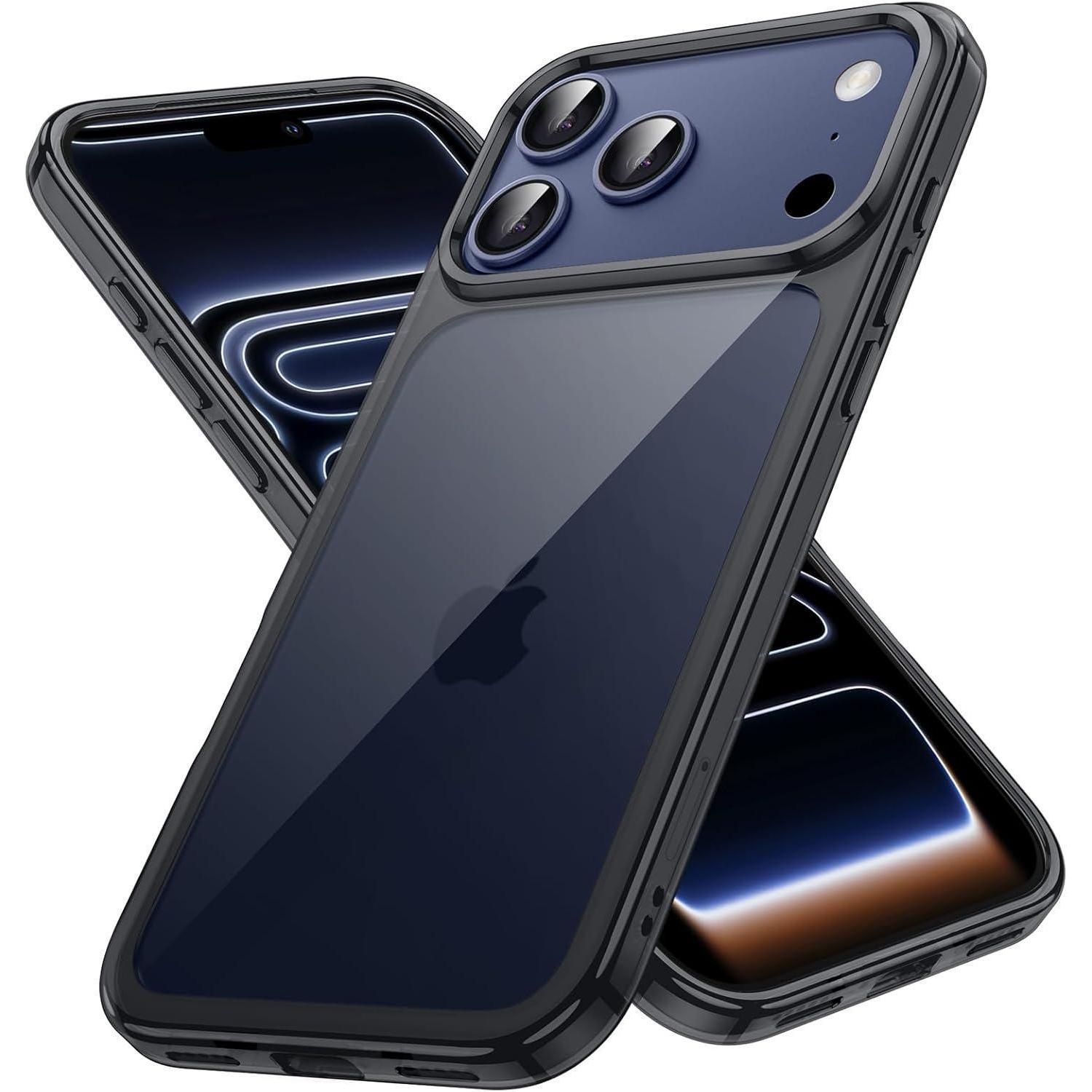 Handyhülle Iphone 17 Pro Stoßfest Transparent Iphone 17 Pro Schwarz