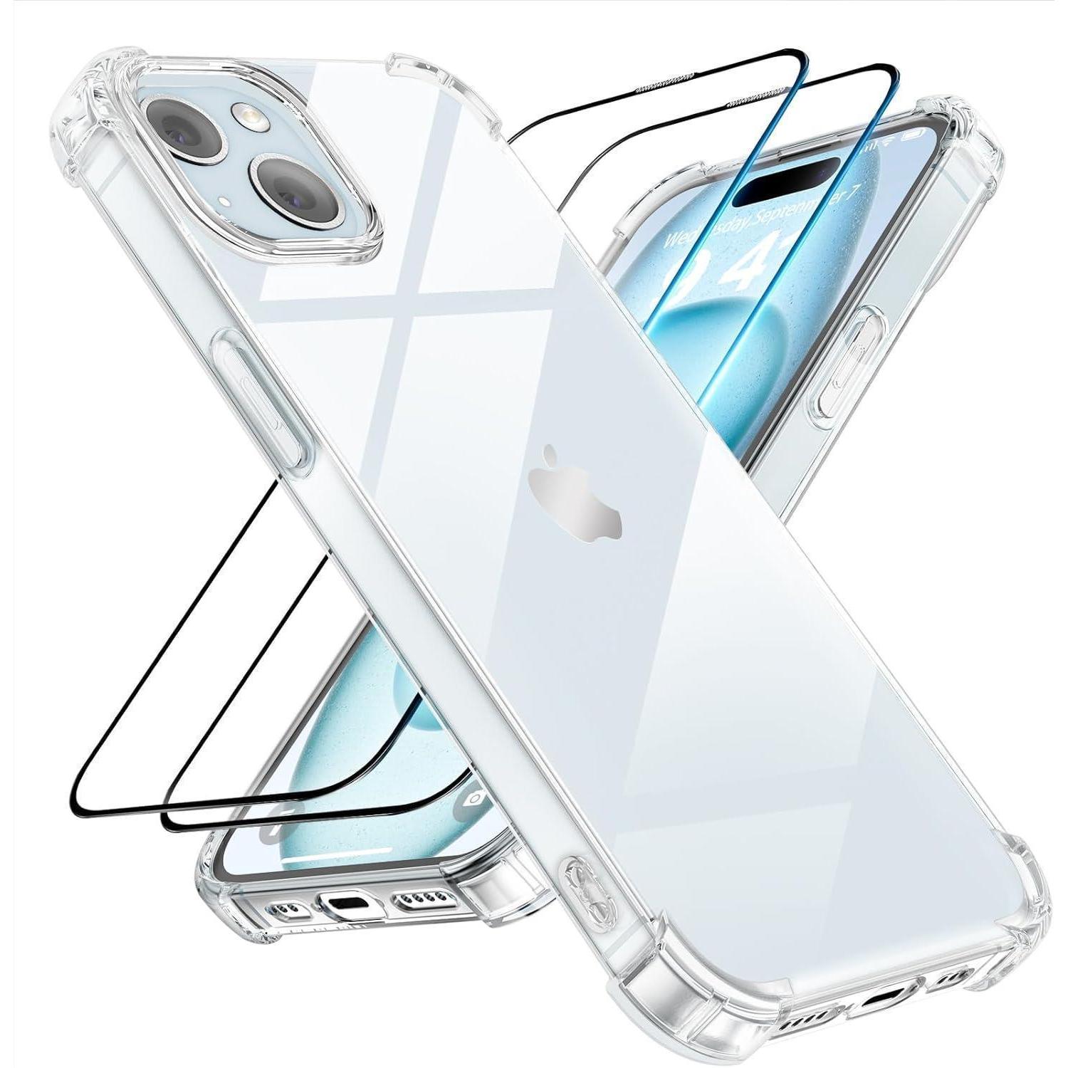 Handyhülle Iphone15plus 3in1 Panzerglas Tpu Iphone 15 Plus Transparent