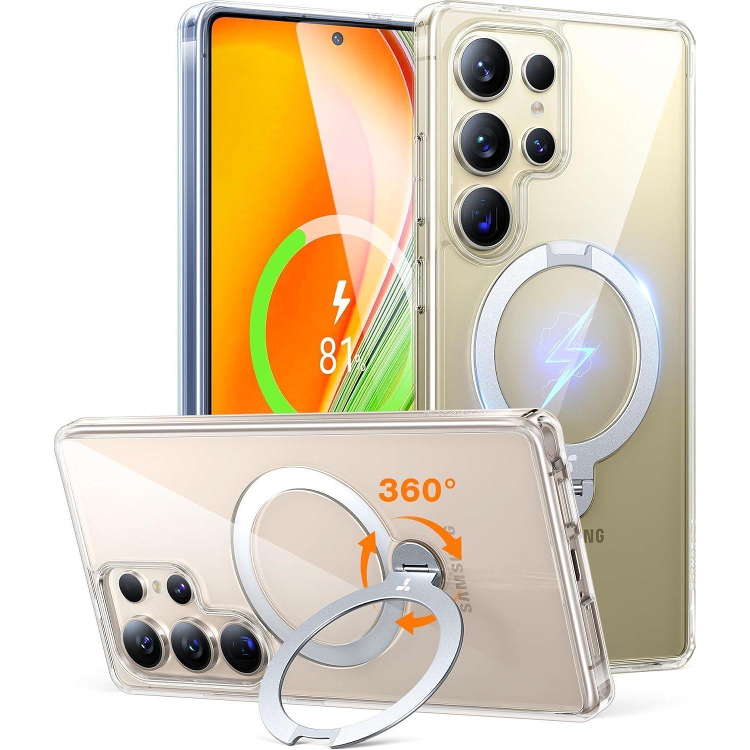 Hülle S25 Ultra Standring 360 Samsung Galaxy S25 Ultra Durchsichtig