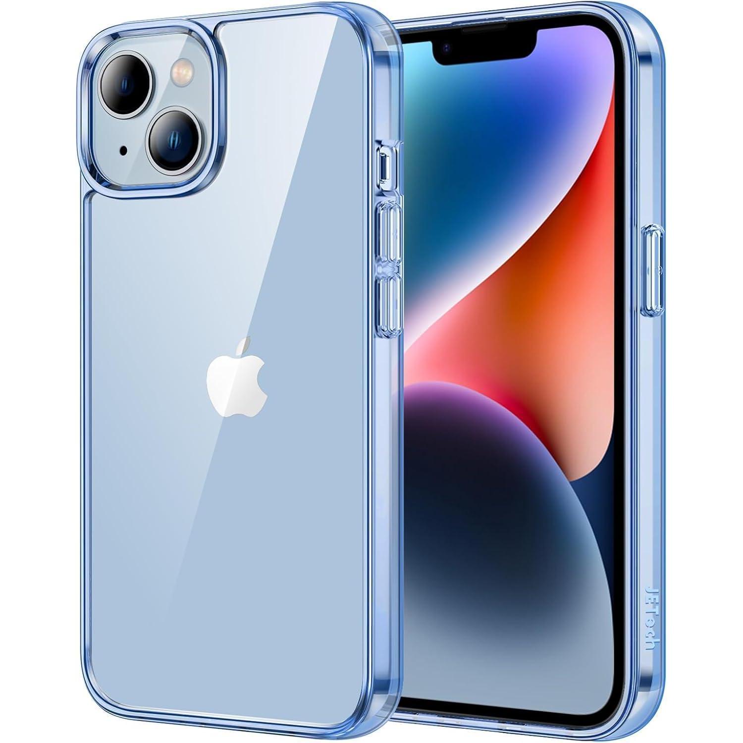 Hülle Iphone 14 Transparent Stoßfest Antikratzt Vergilbung Sierrablau