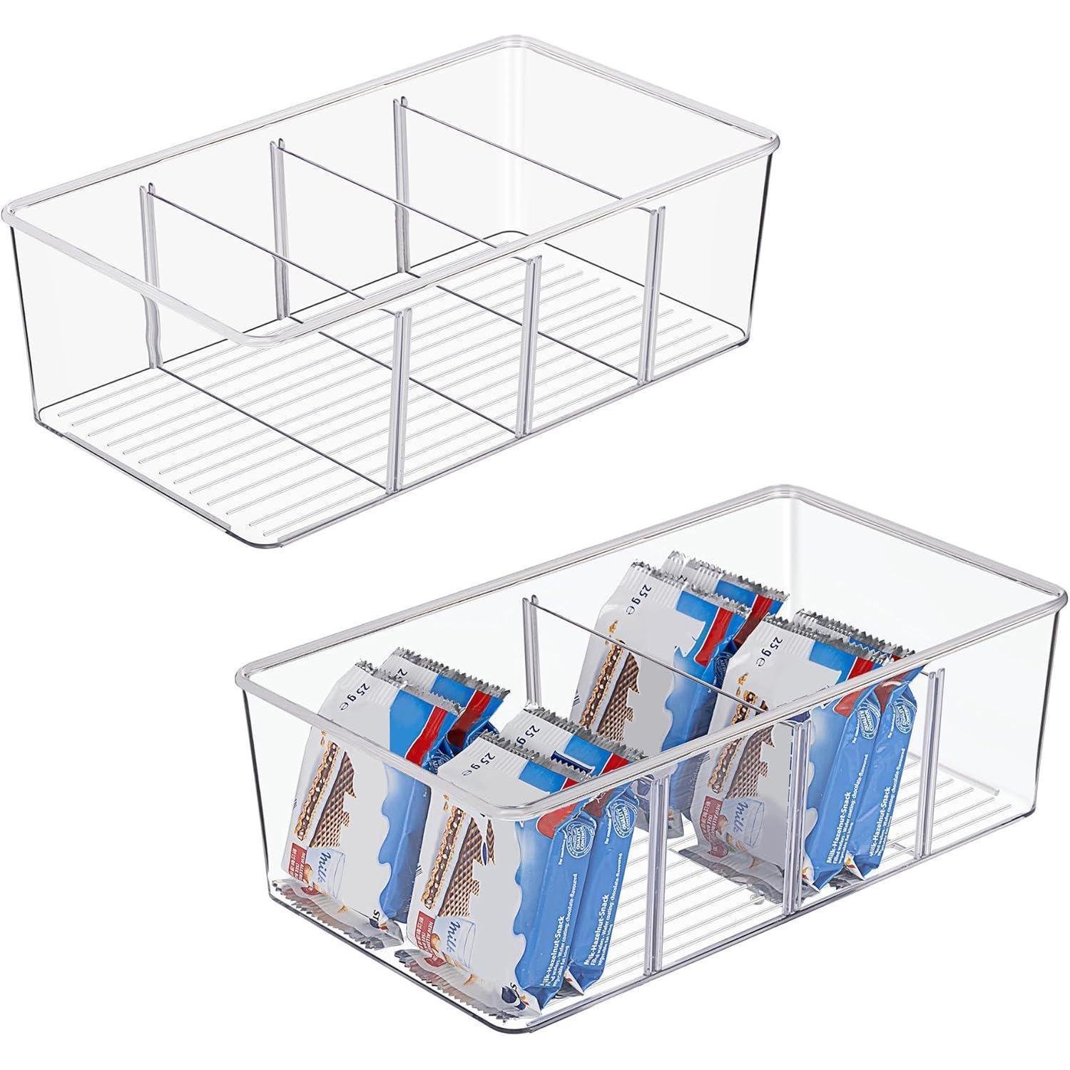 Kühlschrank Organizer 4 Fächer Teebeutel Snacks Gewürze 2 Pack