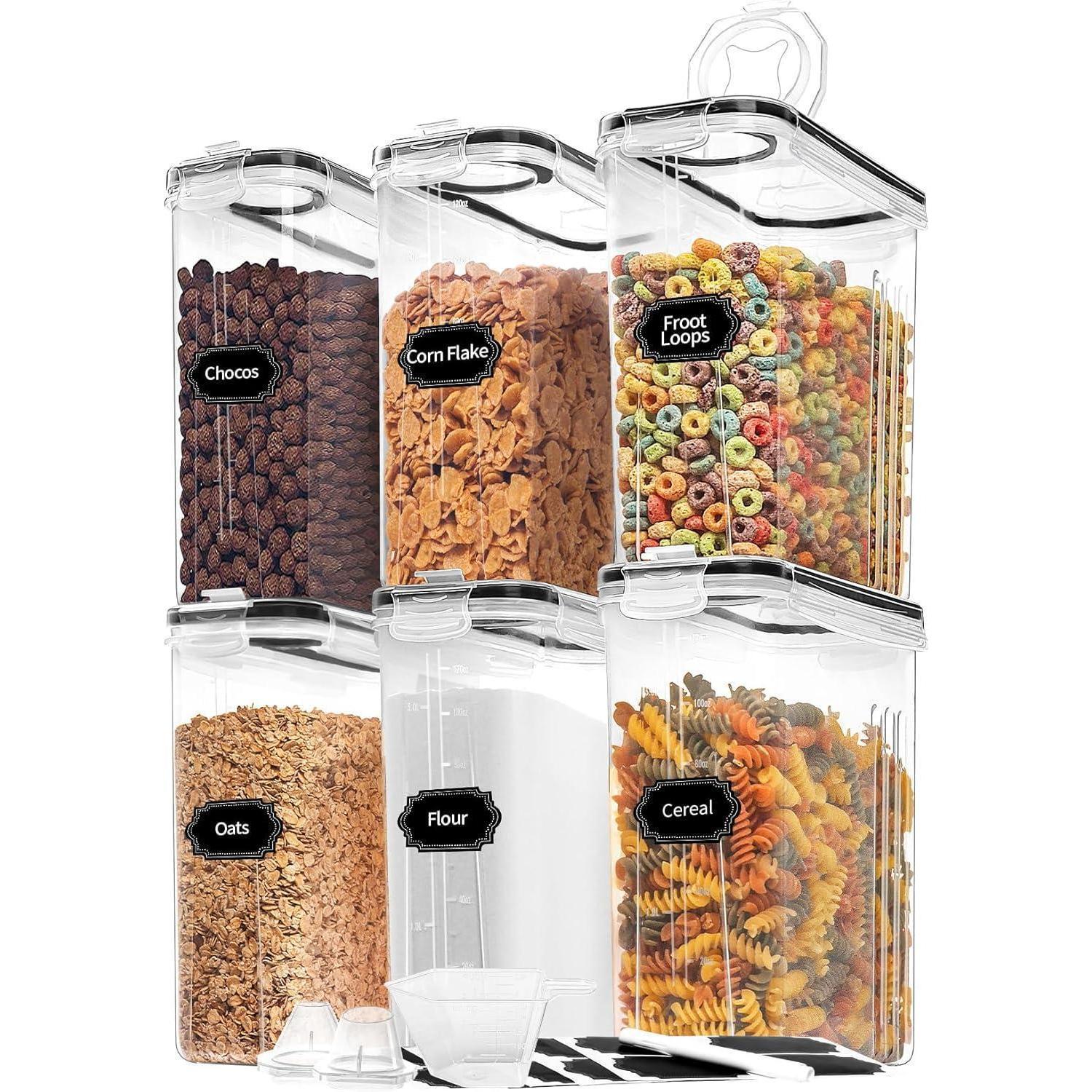 Müslibehälter 6 Luftdicht Frischhaltedosen Deckel 6er-pack