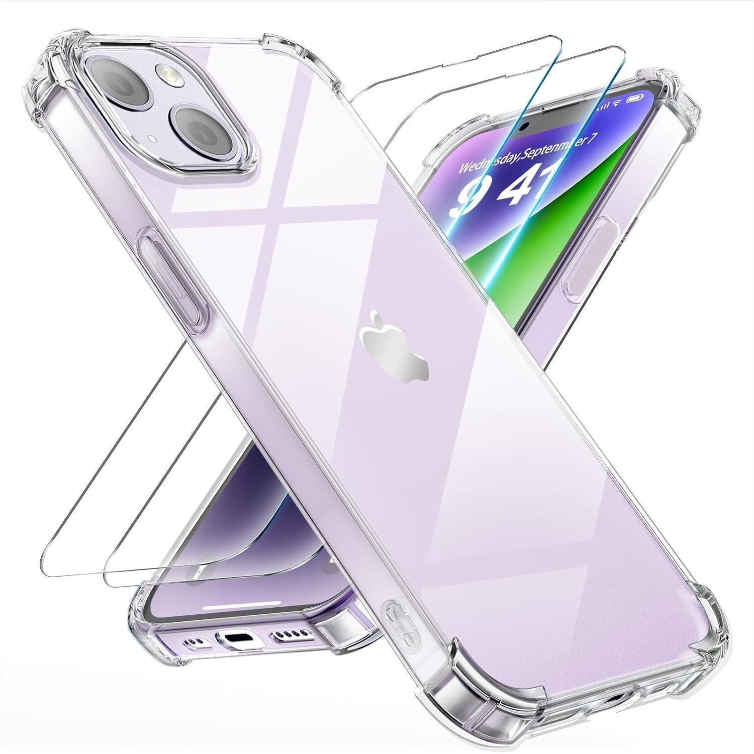 Schutzhülle Iphone 14 Plus 3in1 Panzerglas Iphone 14 Plus Transparent