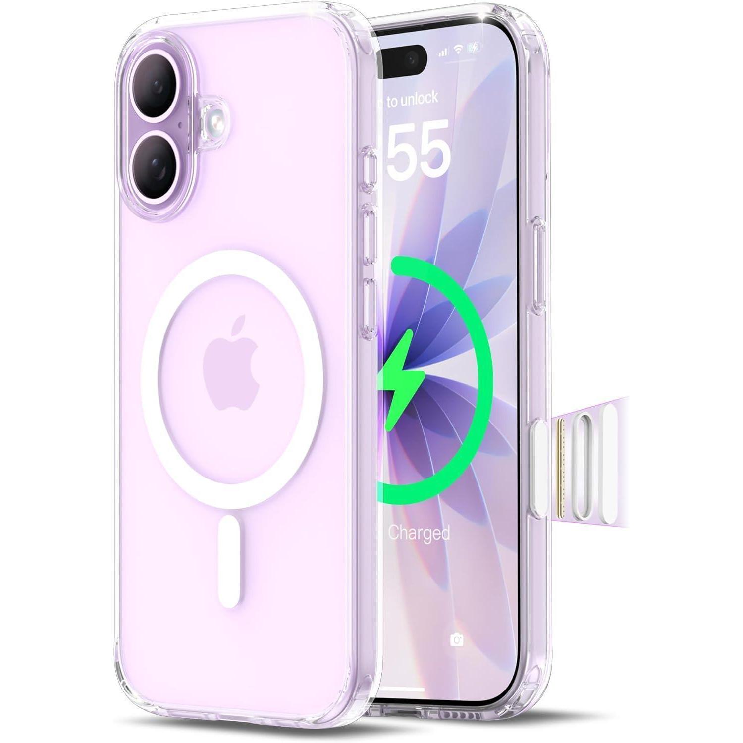 Iphone 16 Pro Hülle Mit Magsafe, Verstärkter Magnetkraft, Anti-vergilbung