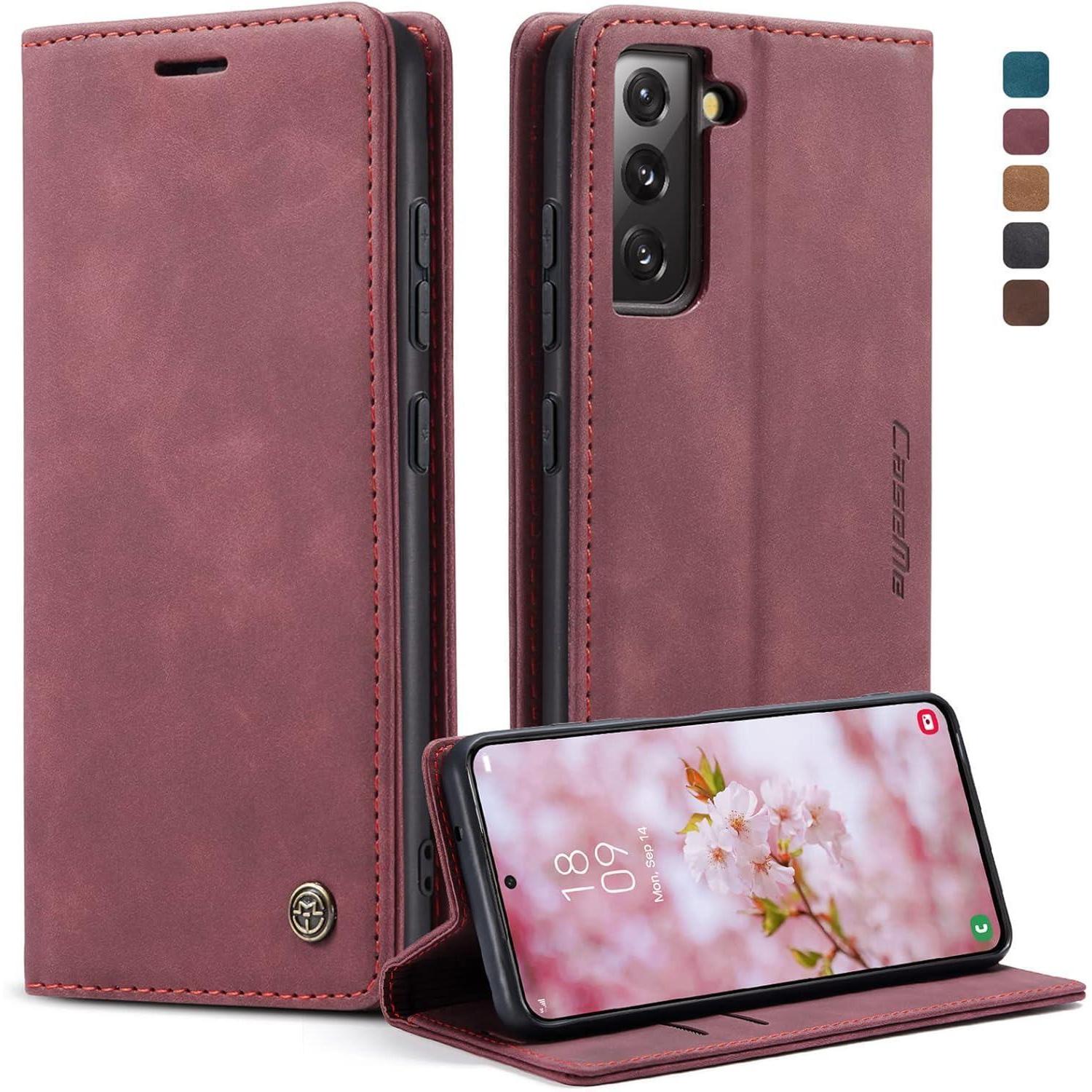 Handyhülle Samsung Galaxy S22 5g Premium Leder Flip Case Magnet Standfunktion