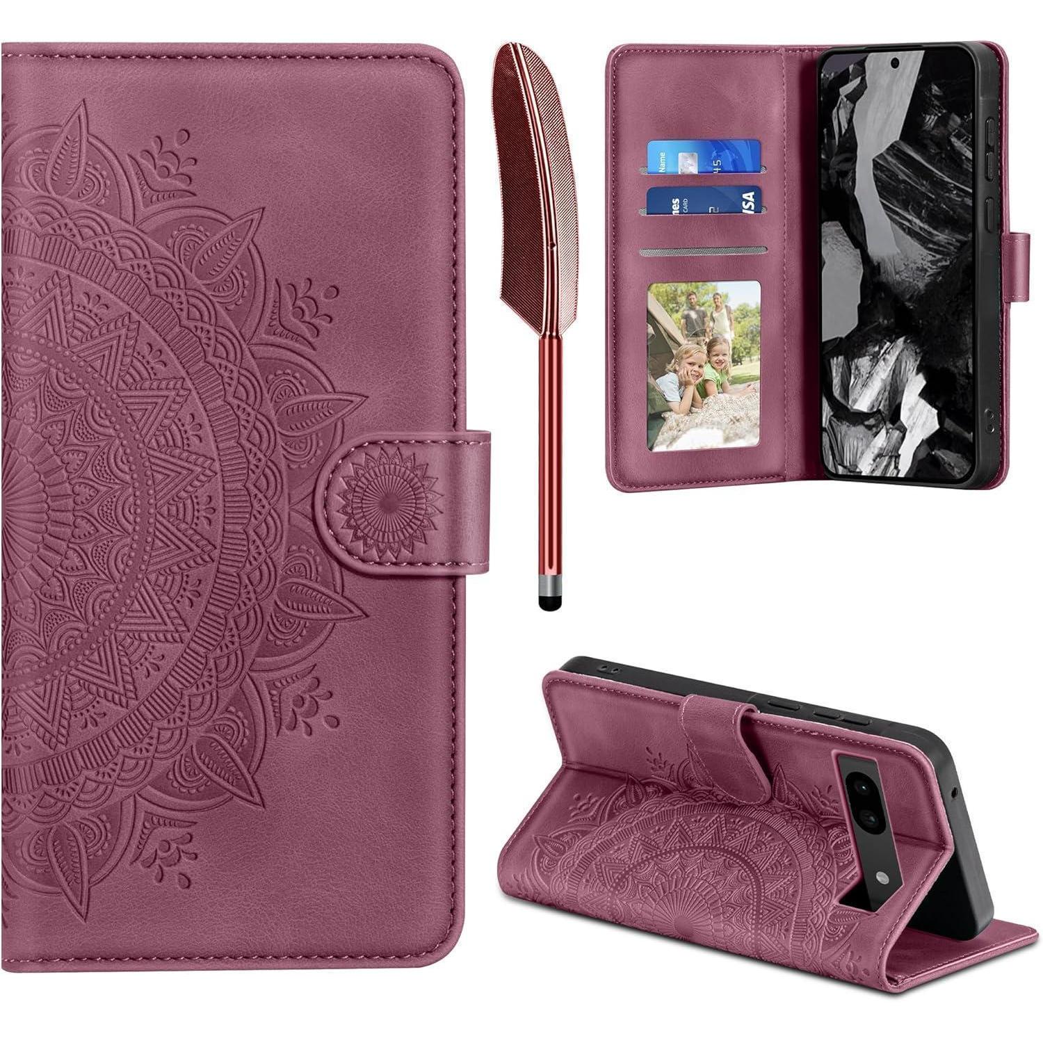 Lederhülle Pixel 8a Handyhülle Flip Wallet Pu Case Kartenfach Magnet Stand