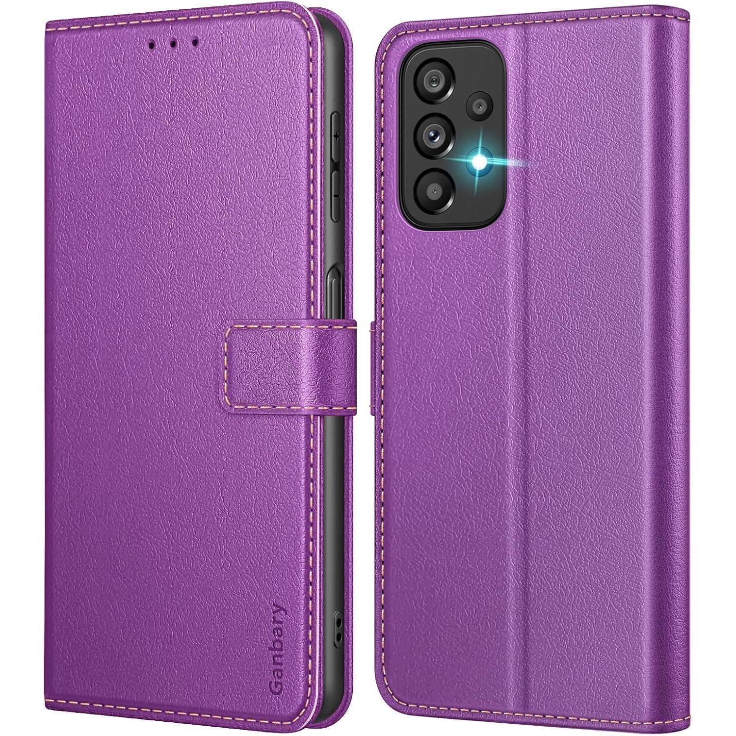 Handyhülle Samsung Galaxy A23 4g/5g Leder Klapphülle Violett