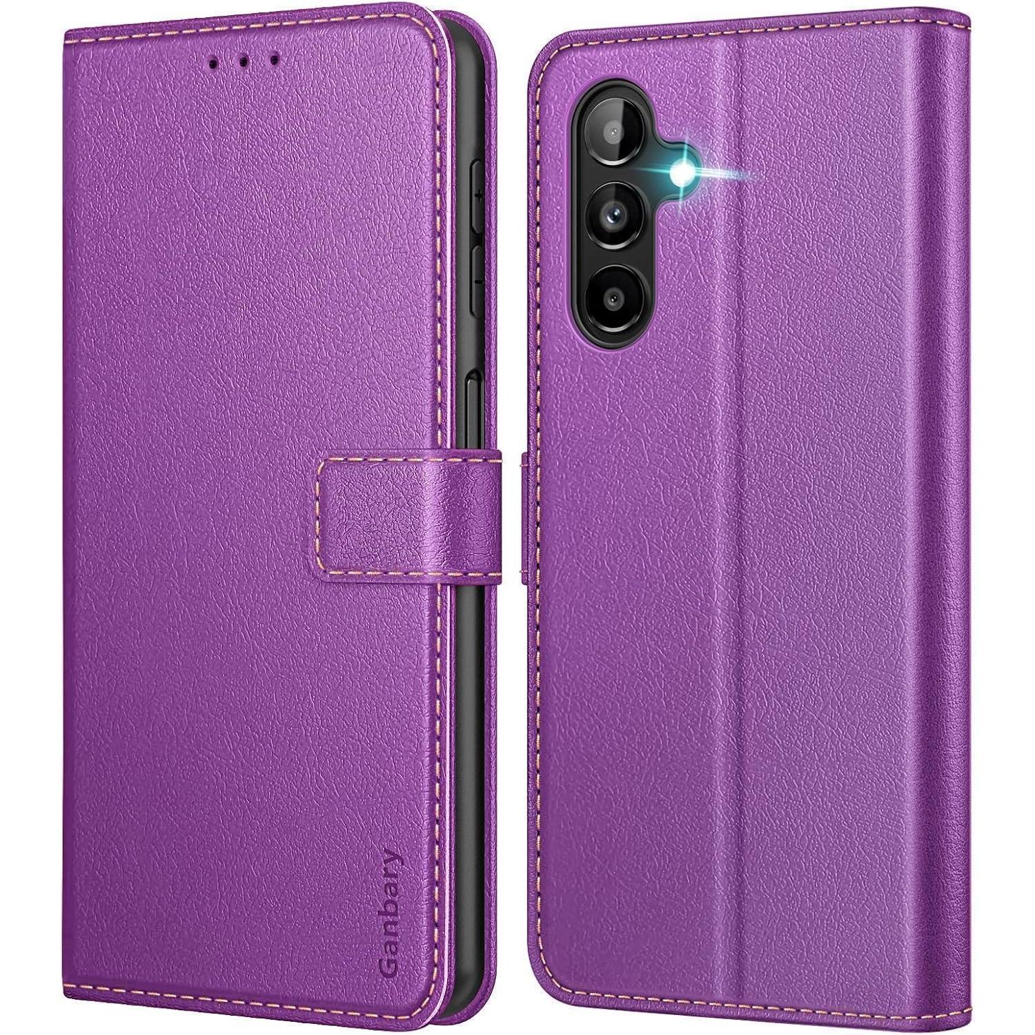 Handyhülle Samsung Galaxy A04s A13 5g Leder Klapphülle Violett