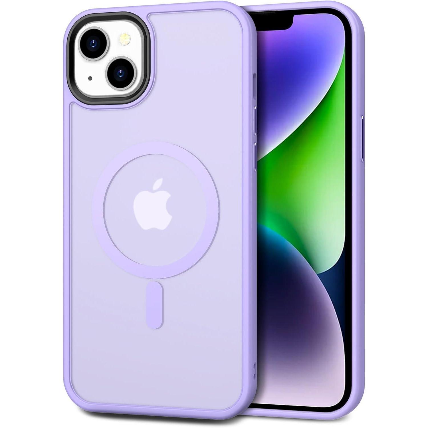 Handyhülle Kameraschutz Magsafe Stoßfest Iphone 13 14 Hell Violett