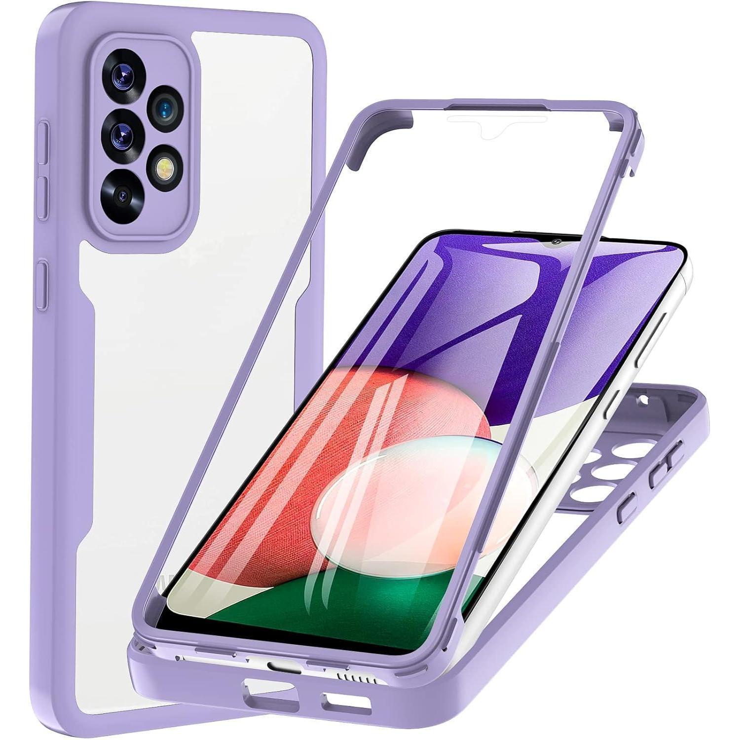 Handyhülle 360grad Stoßfest 5g Rundumschutz Samsung A53 A53 Violett
