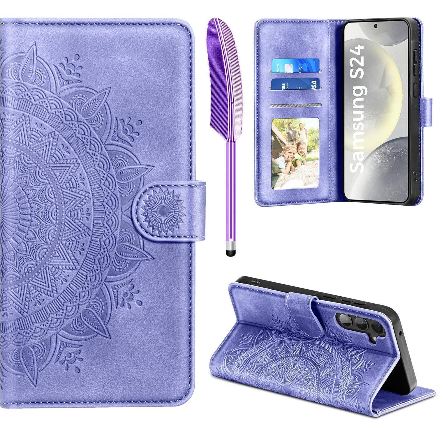 Lederhülle Für Samsung Galaxy S24 5g Flip Wallet Pu Case
