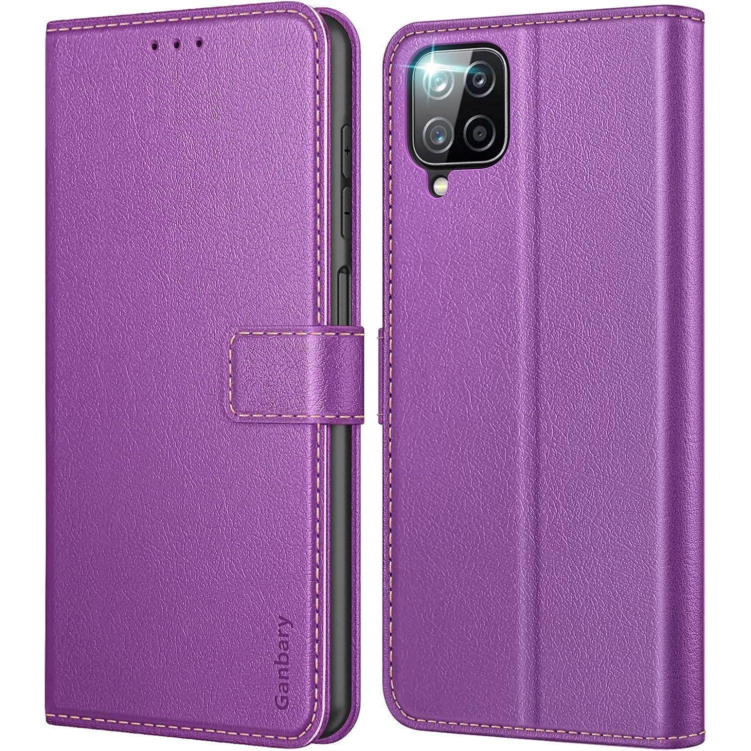 Leder Handyhülle Samsung Galaxy A12/m12 Flipcase Kartenfächer Magnet Stand