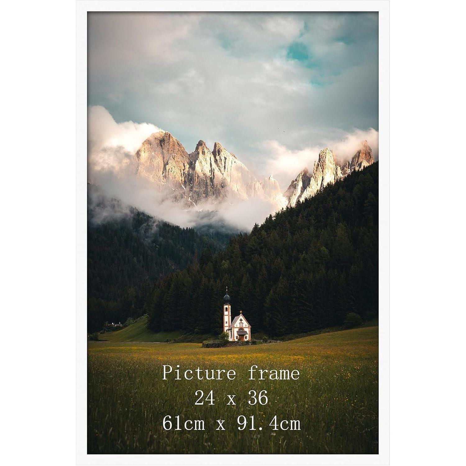 Bilderrahmen Aluminium Weiß Poster Fotos Puzzle 61x91.5cm Weiß